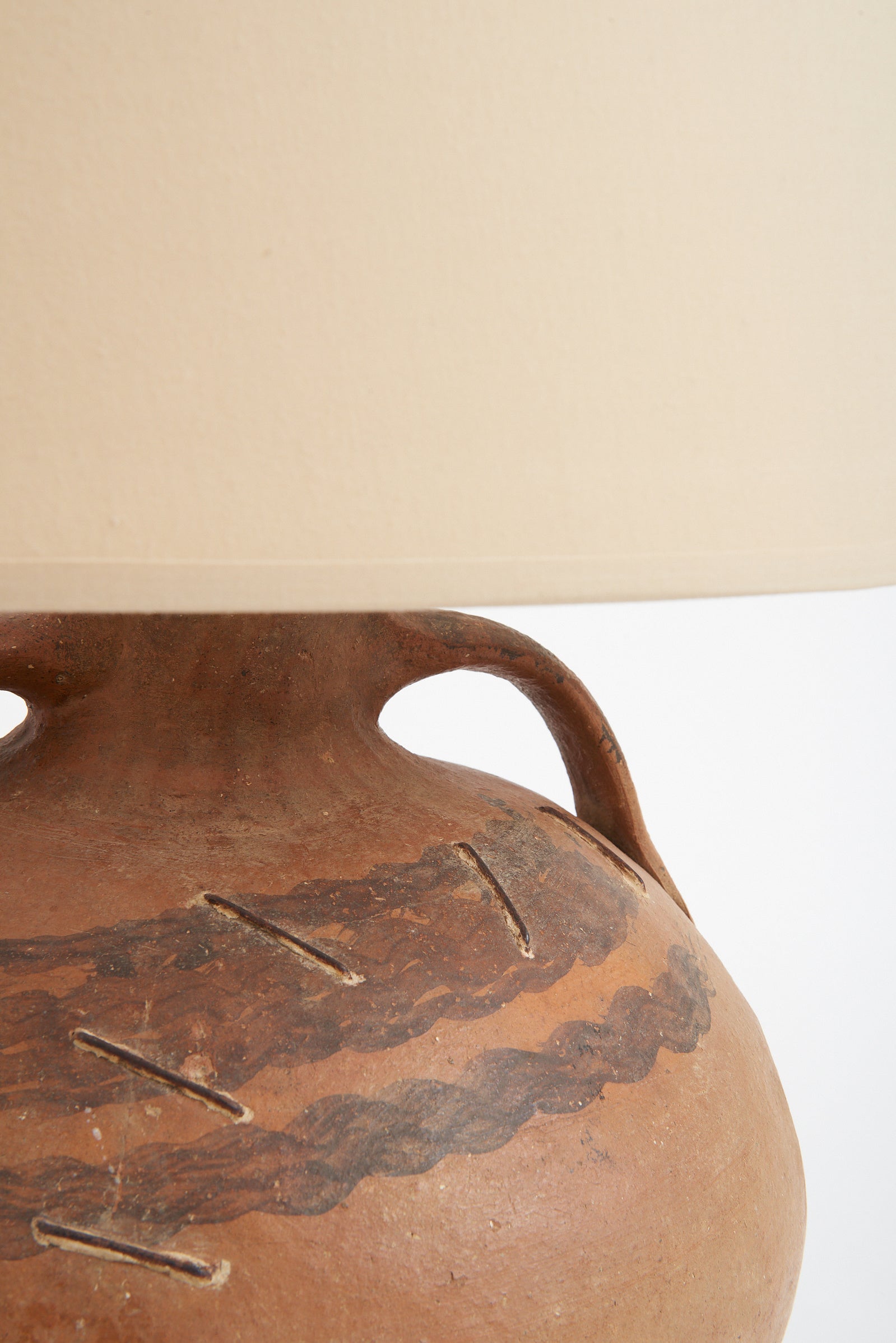 Early 20th Century Spanish Terracotta Table Lamp