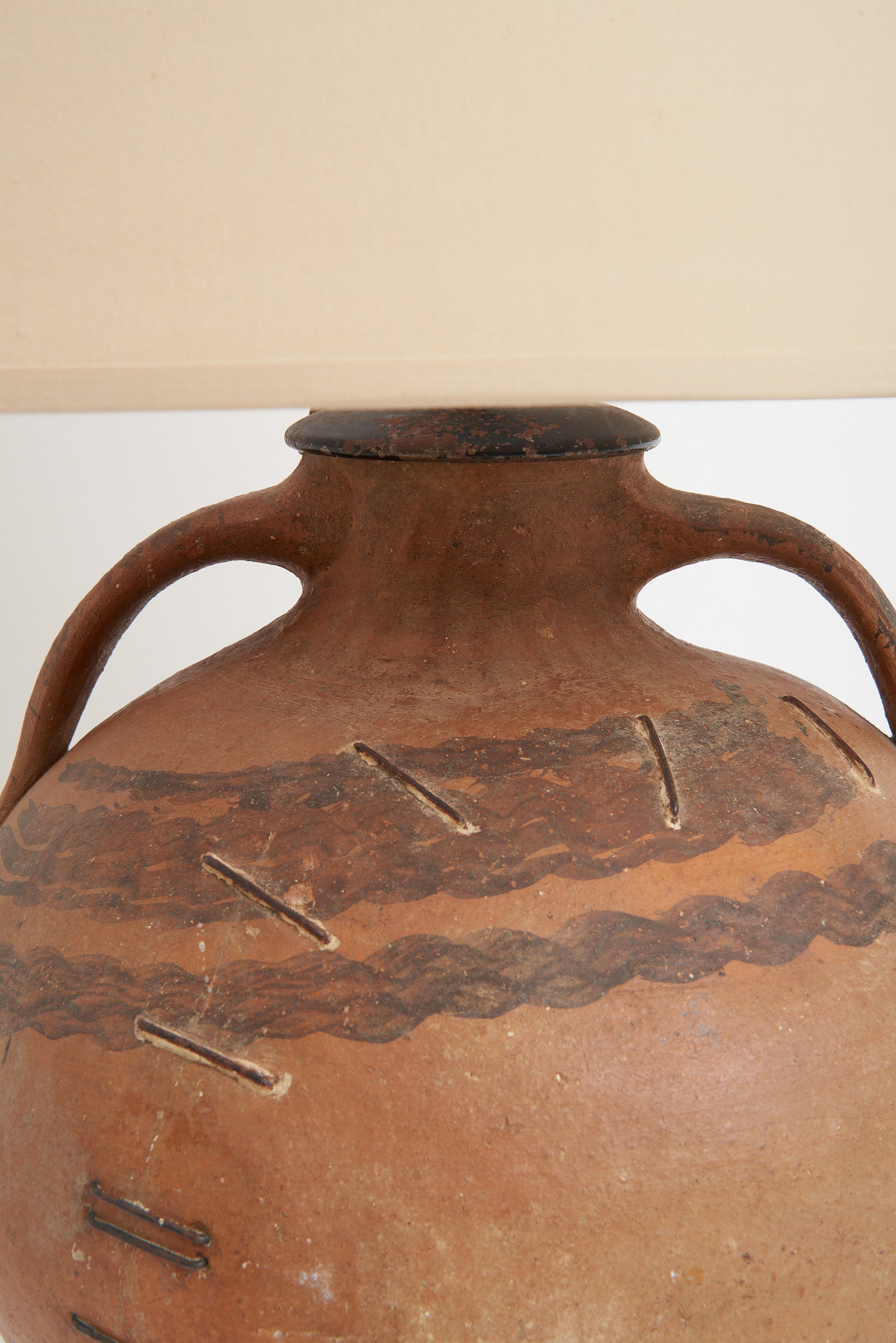 Early 20th Century Spanish Terracotta Table Lamp