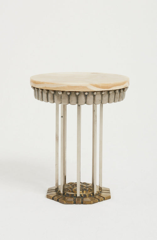 Art Deco Onyx Top Side Table