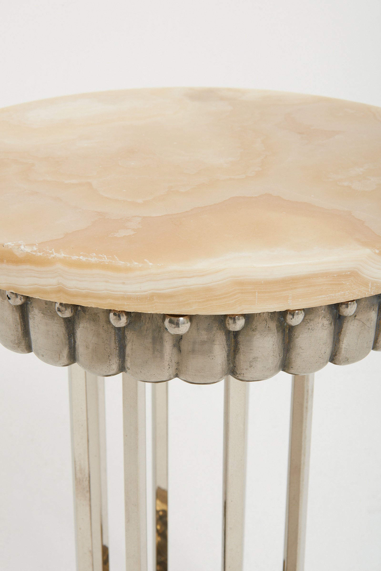 Art Deco Onyx Top Side Table