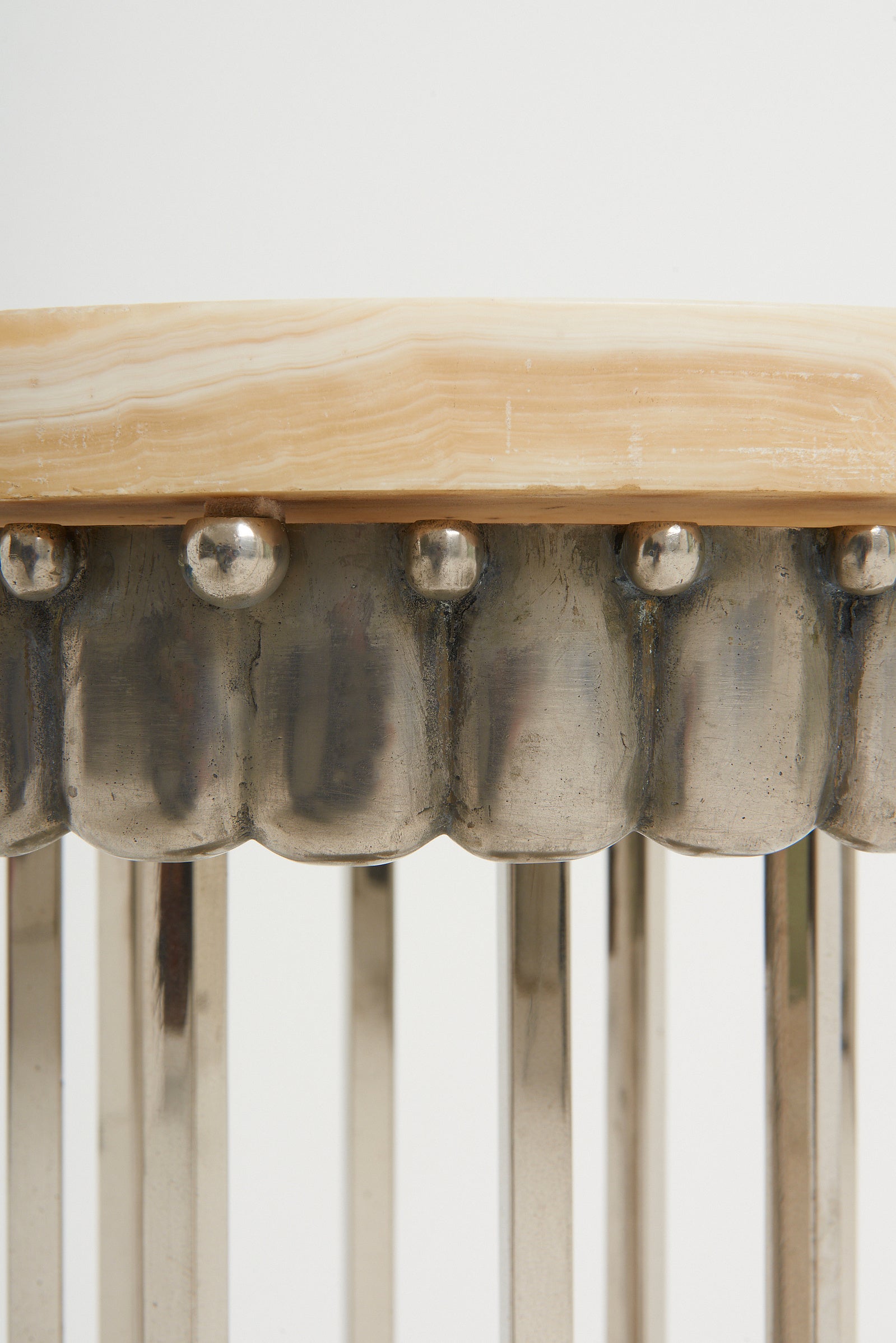 Art Deco Onyx Top Side Table
