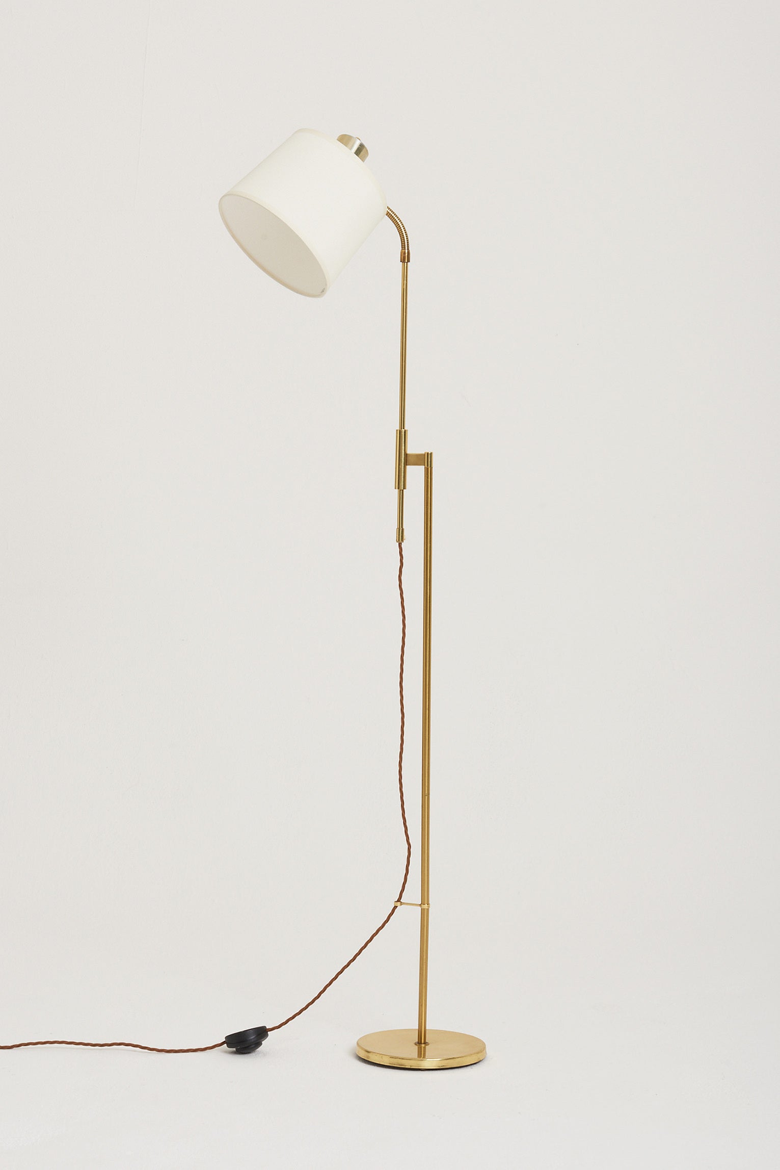Brass Reading Floor Lamp by Falkenbergs Belysning
