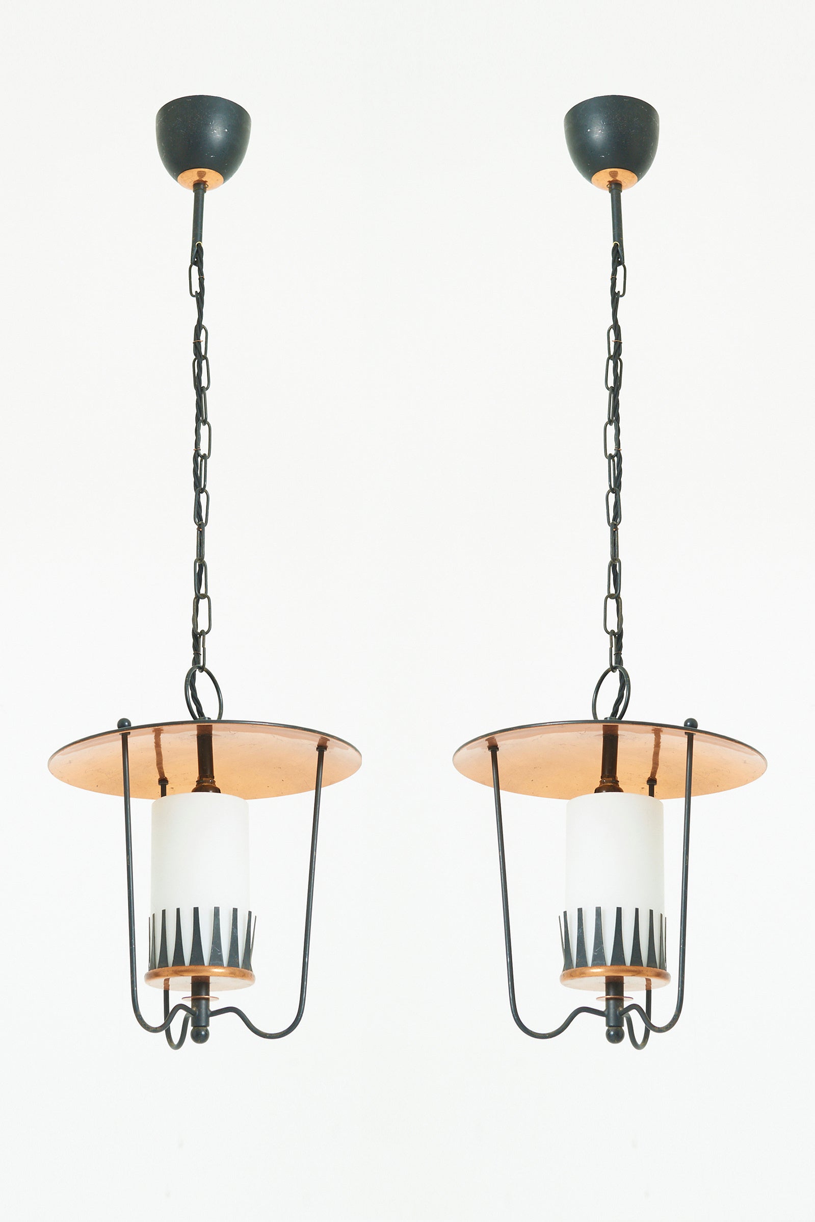 6695- Pair of Mid-Century Lanterns