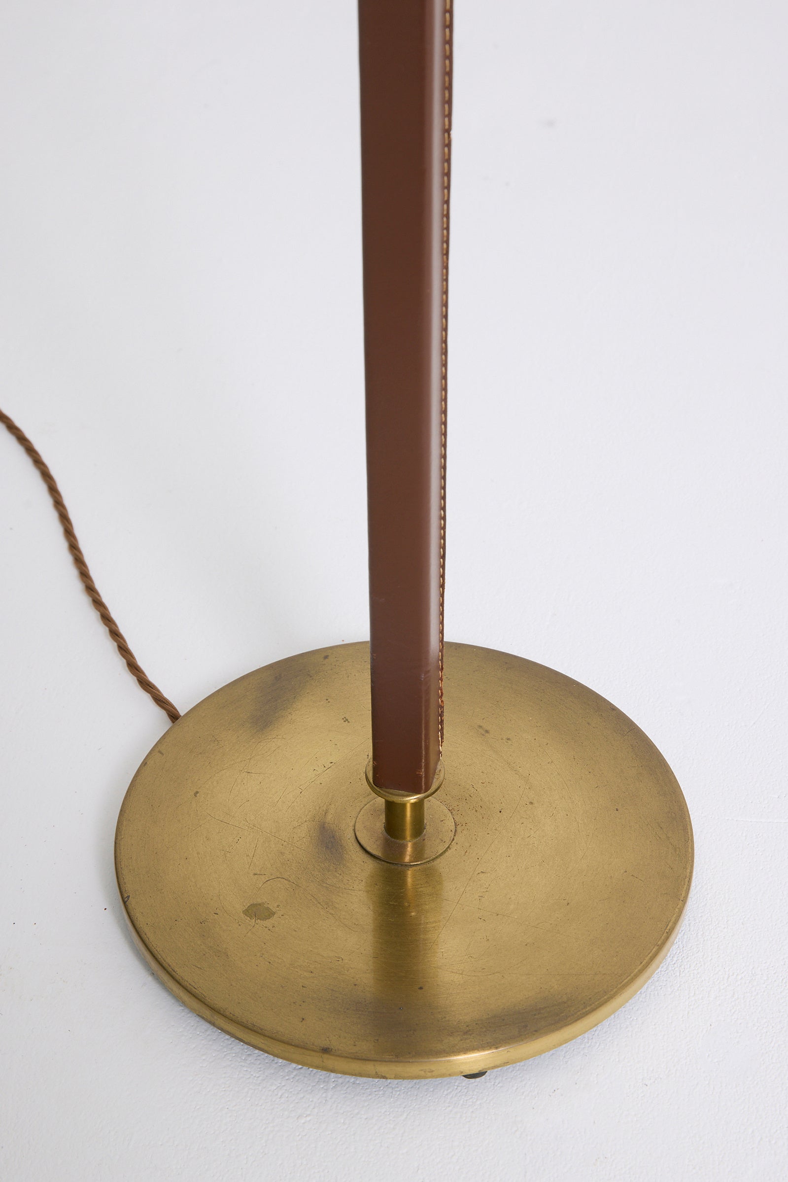 Brown Leather Floor Lamp