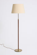 6696- Brown Leather Floor Lamp