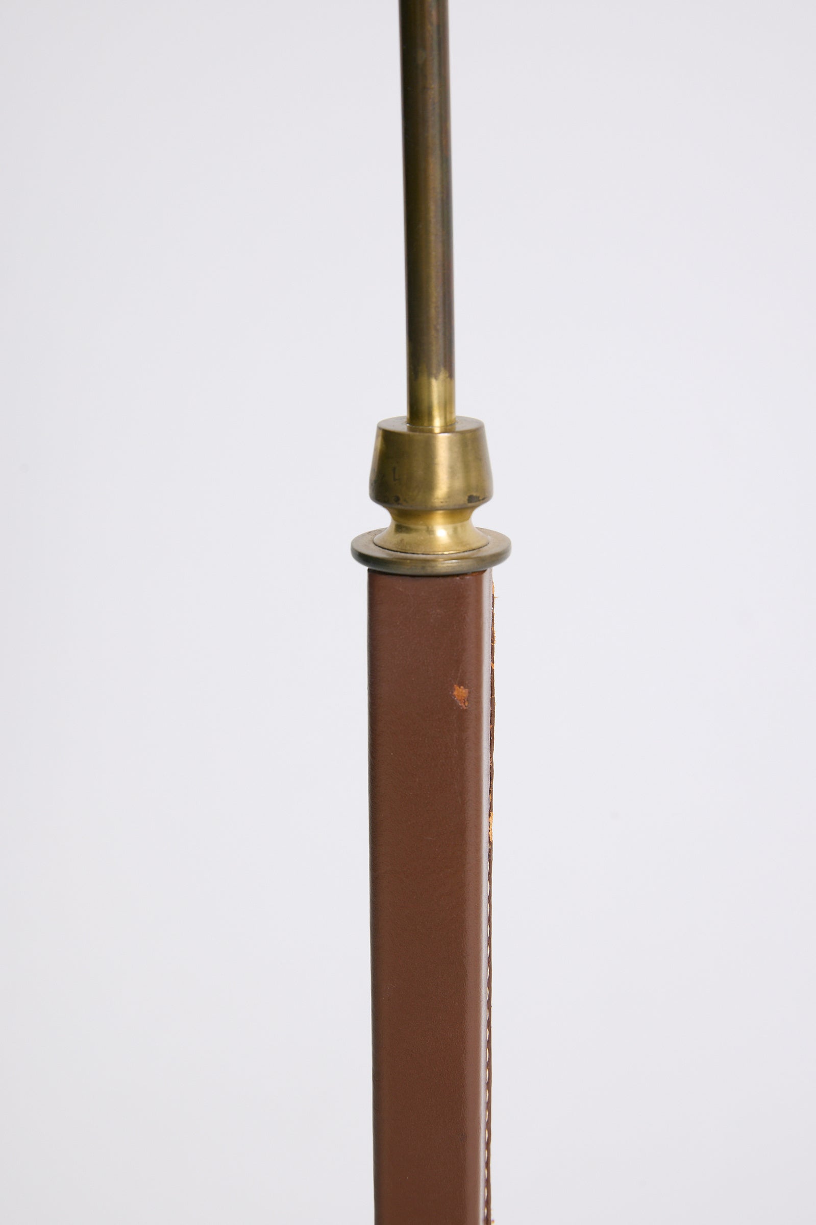 Brown Leather Floor Lamp