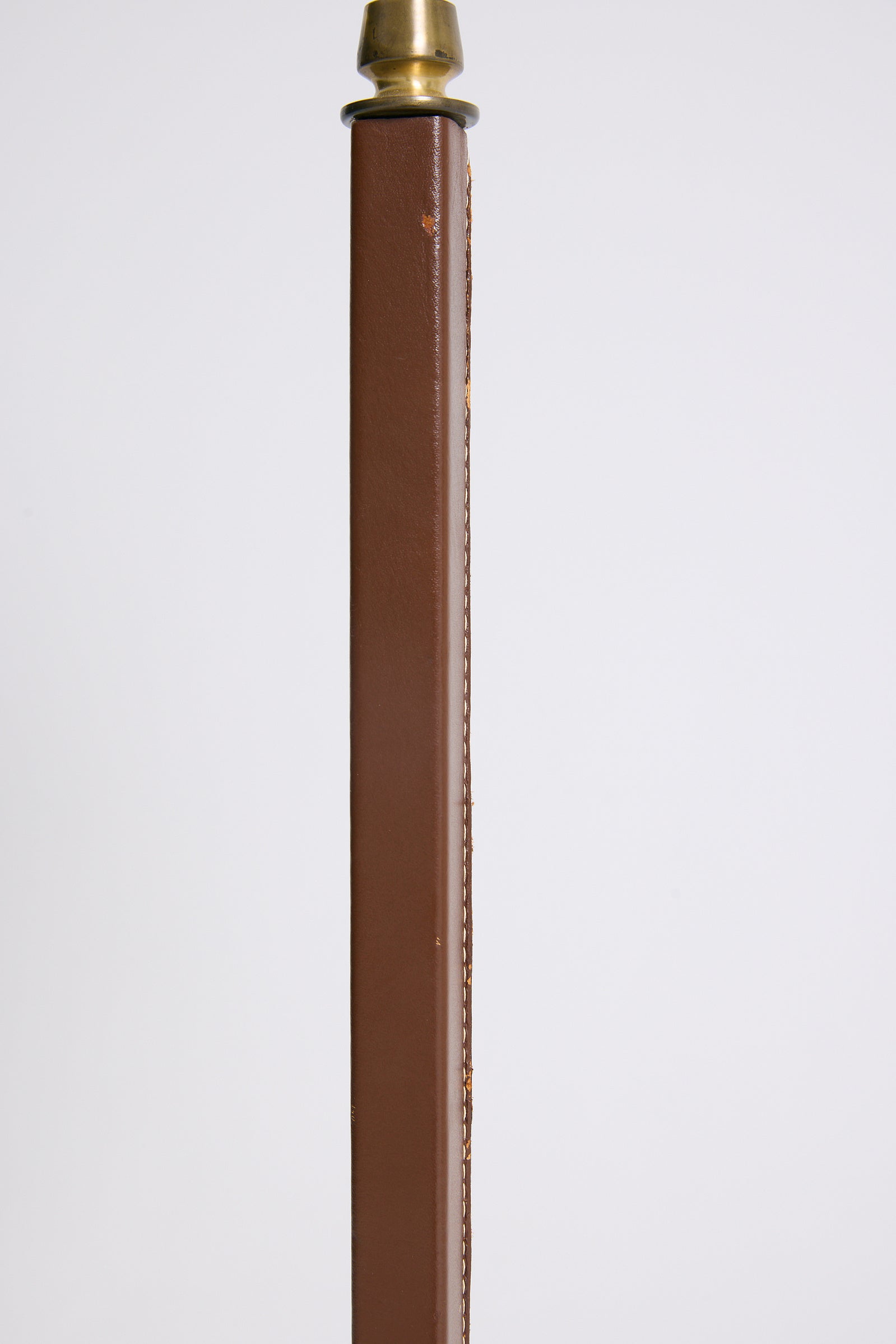 Brown Leather Floor Lamp