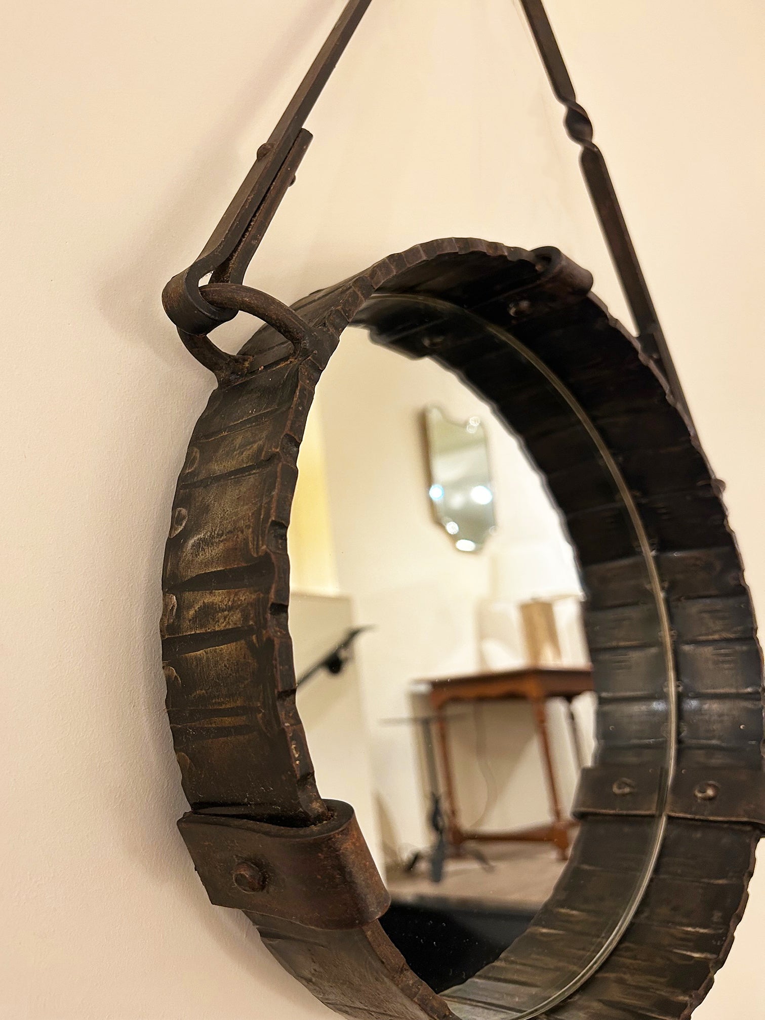 Wrought Iron Hung Mirror