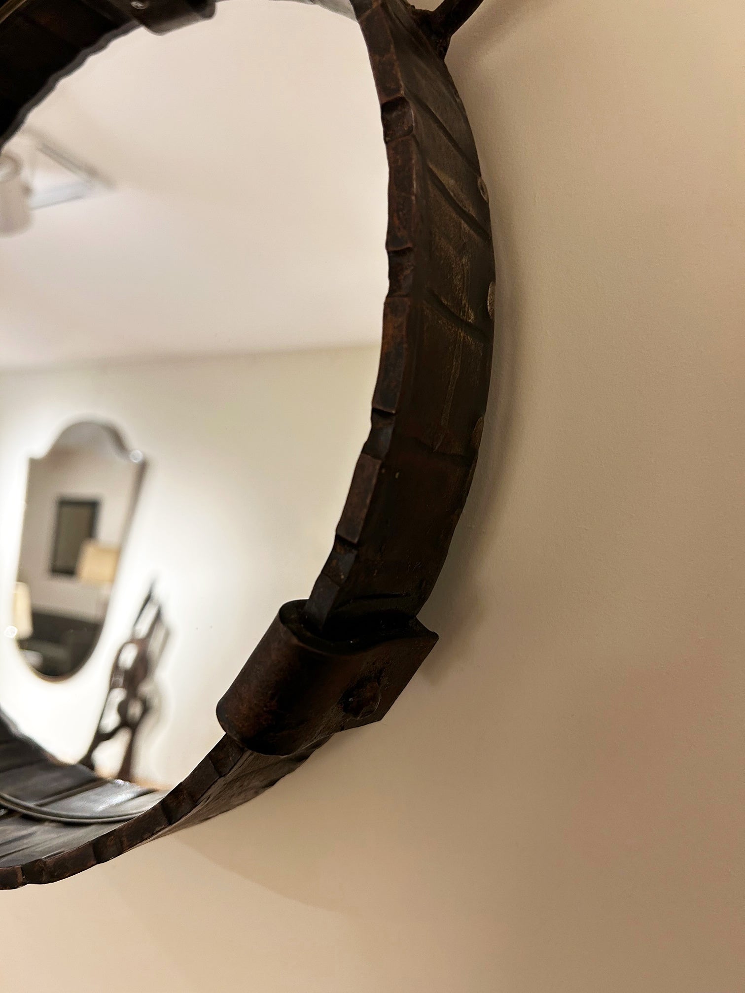 Wrought Iron Hung Mirror