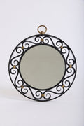 6829- Wrought Iron and Brass Mirror