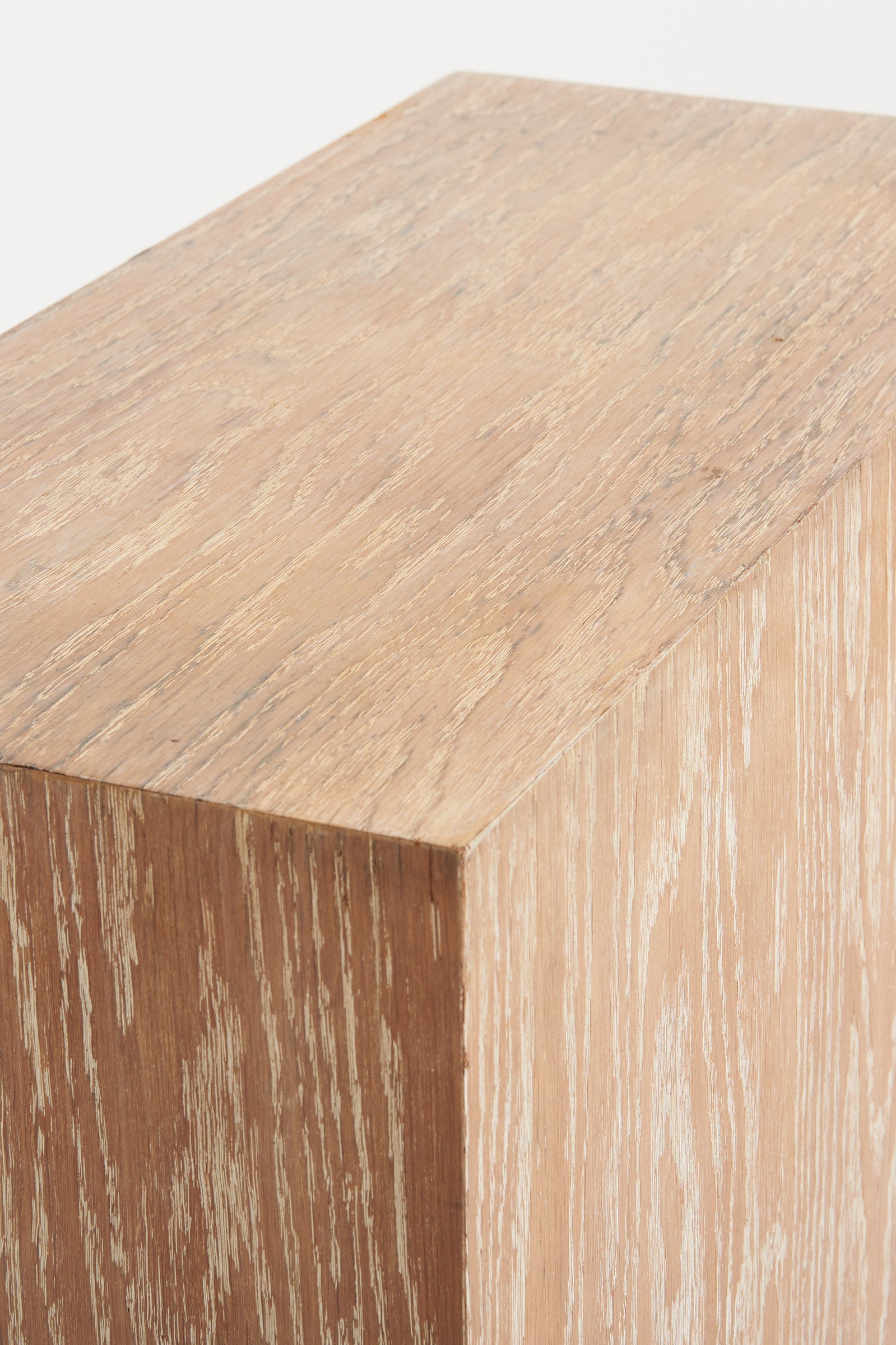 Art Deco Limed Oak Pedestal