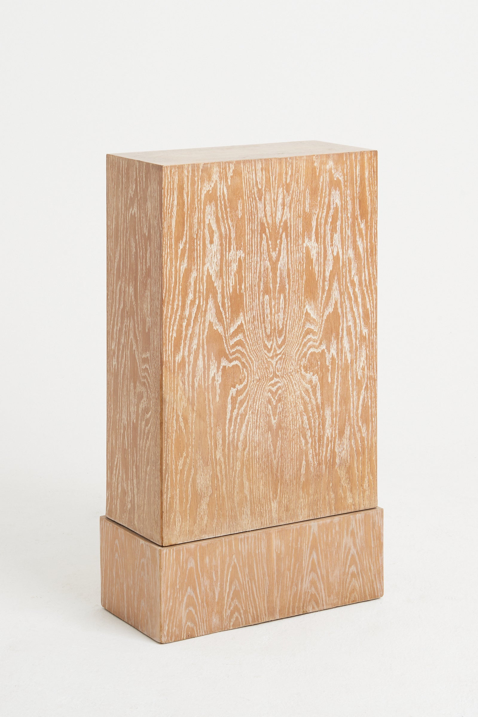 6921- Art Deco Limed Oak Pedestal