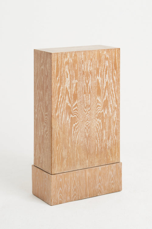 6921- Art Deco Limed Oak Pedestal