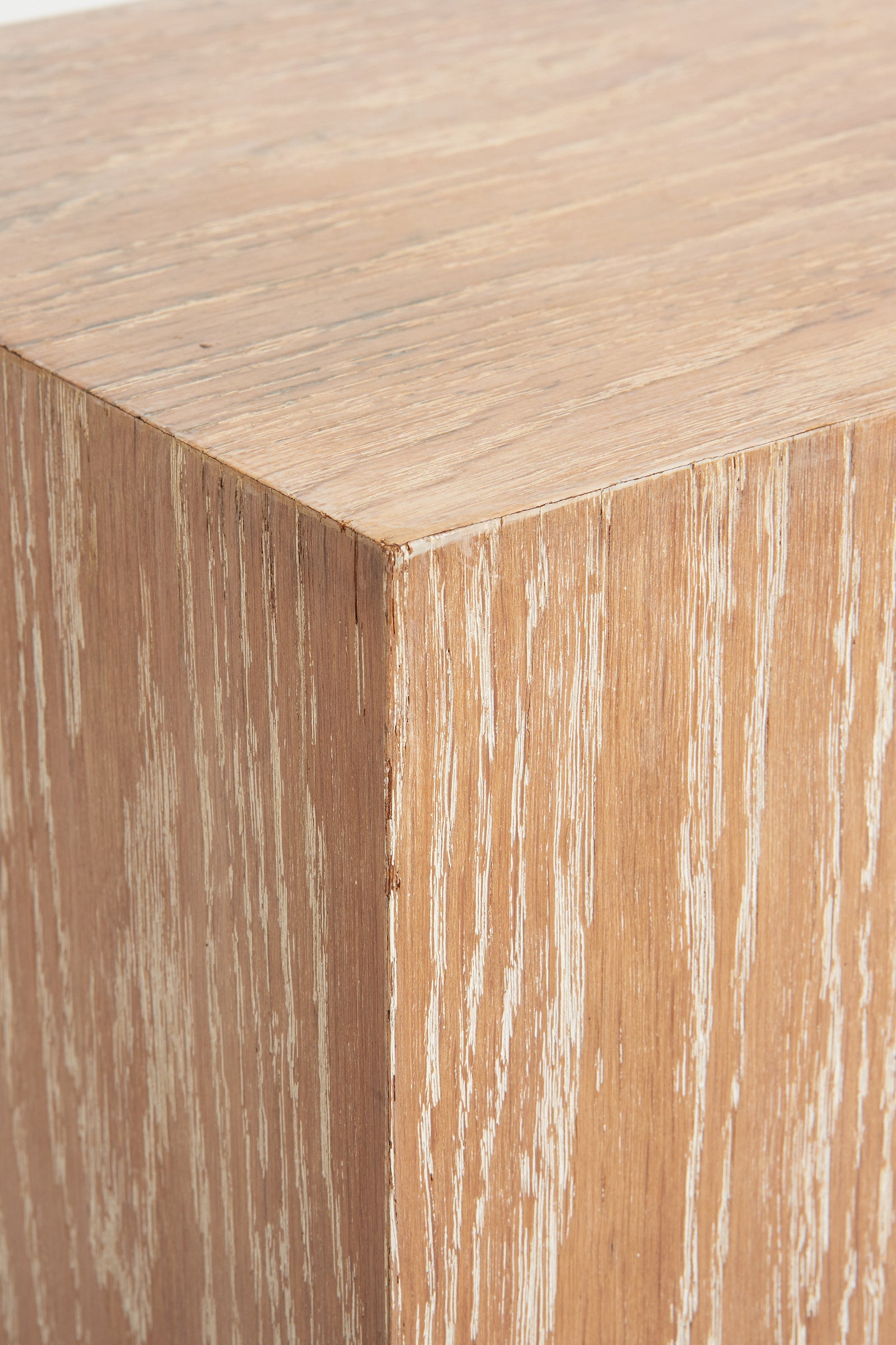 Art Deco Limed Oak Pedestal