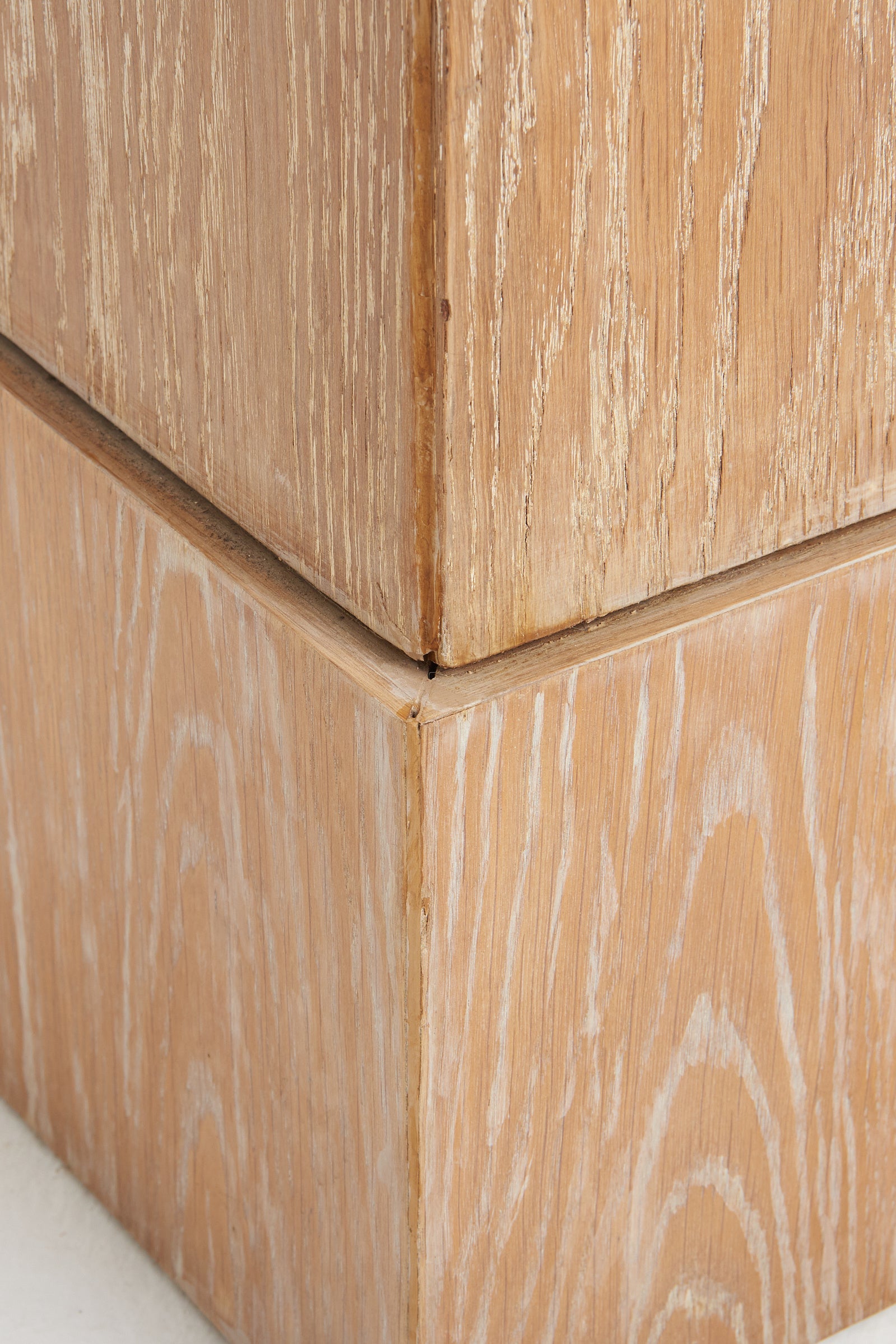 Art Deco Limed Oak Pedestal