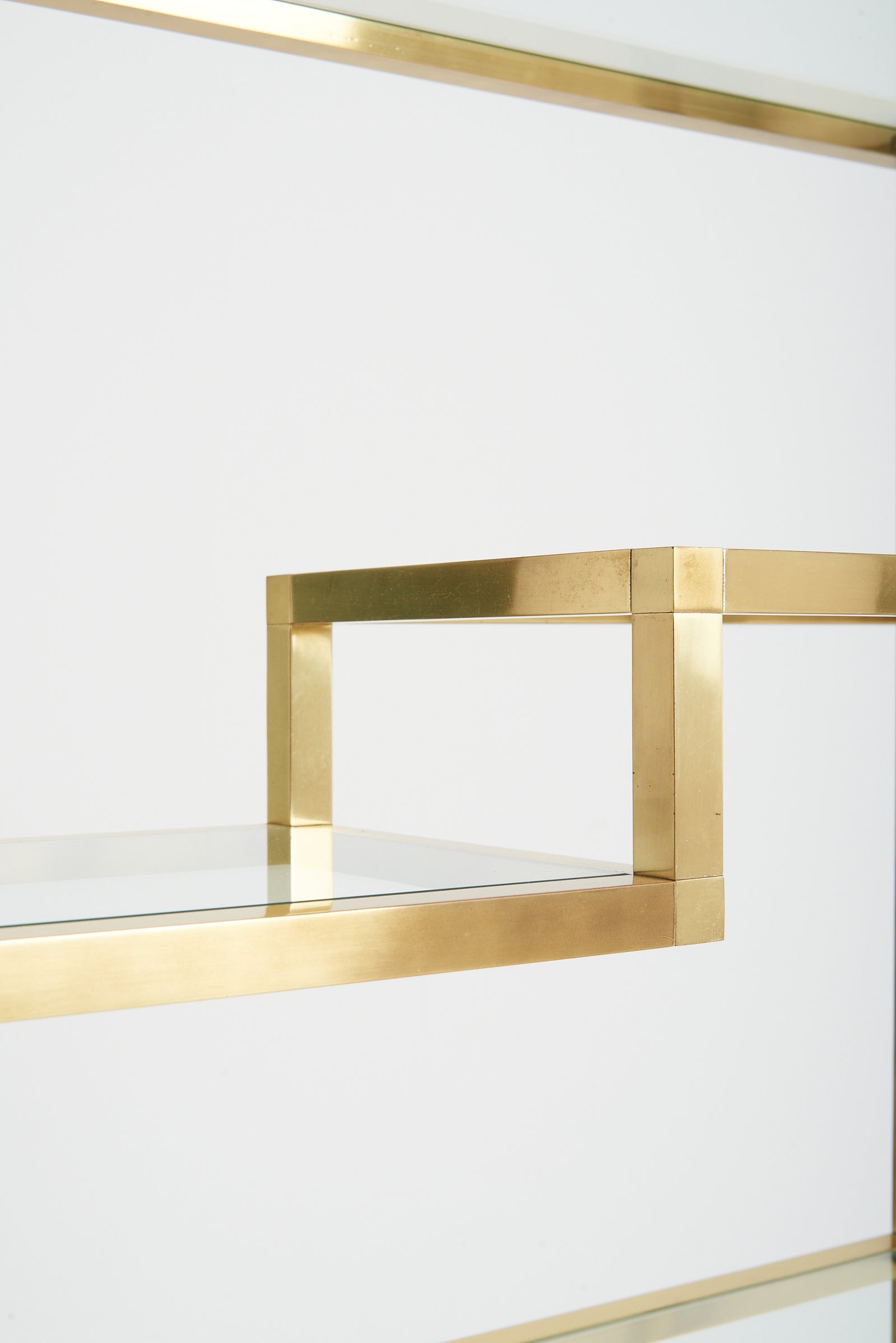 Mid-Century Brass and Glass Etagère
