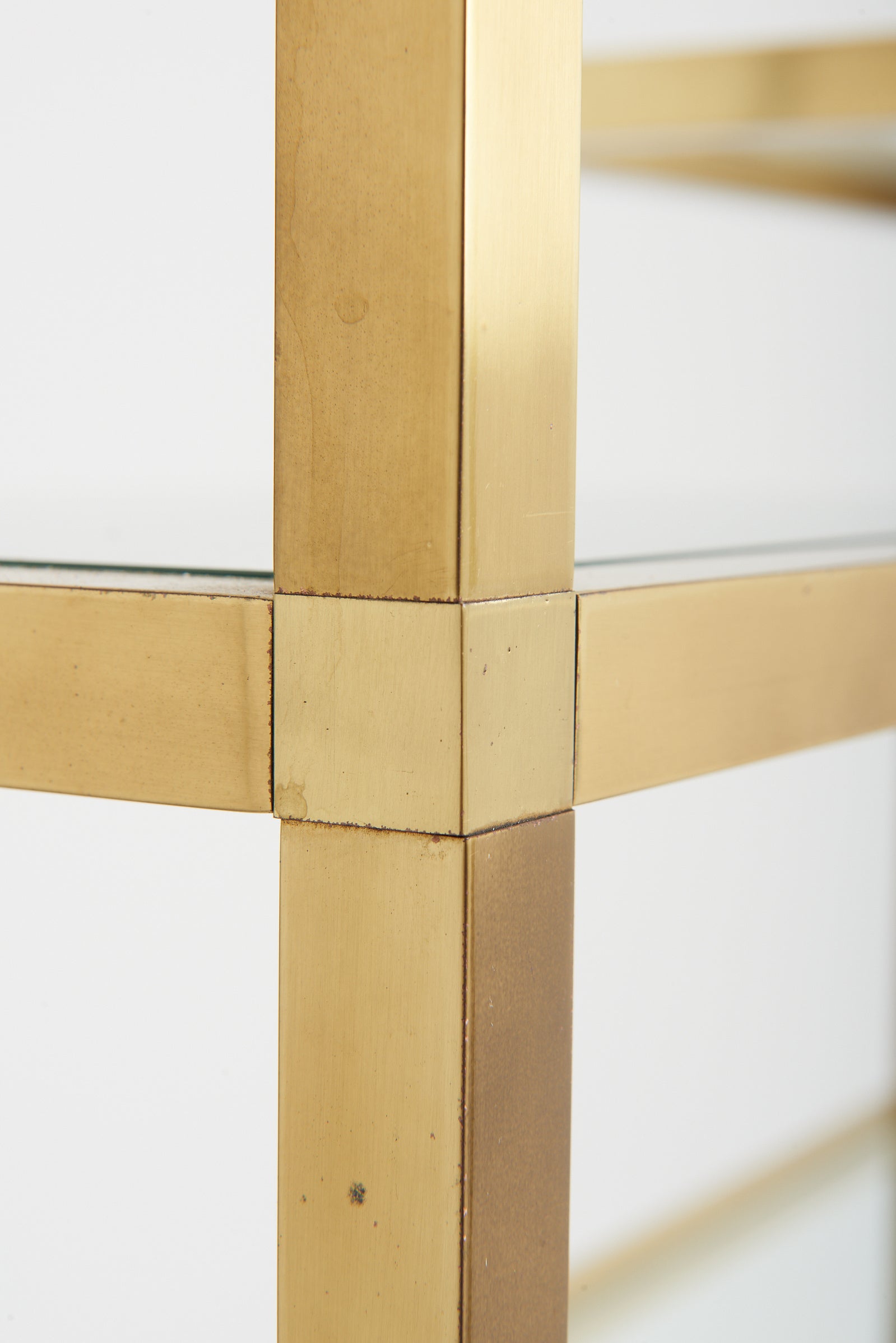 Mid-Century Brass and Glass Etagère