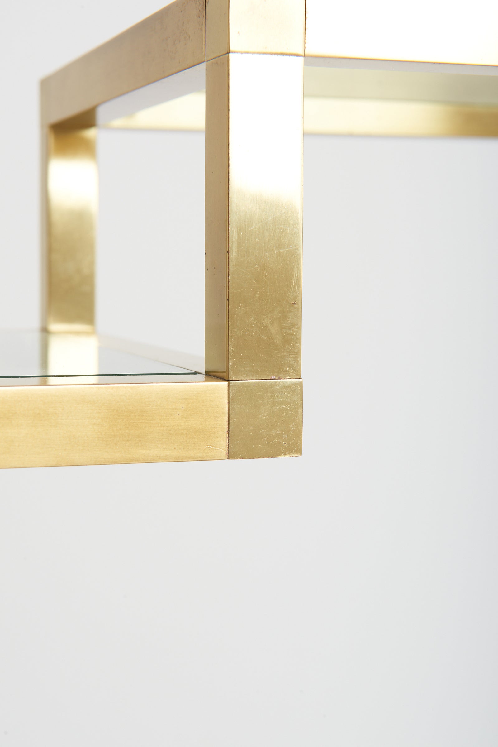 Mid-Century Brass and Glass Etagère