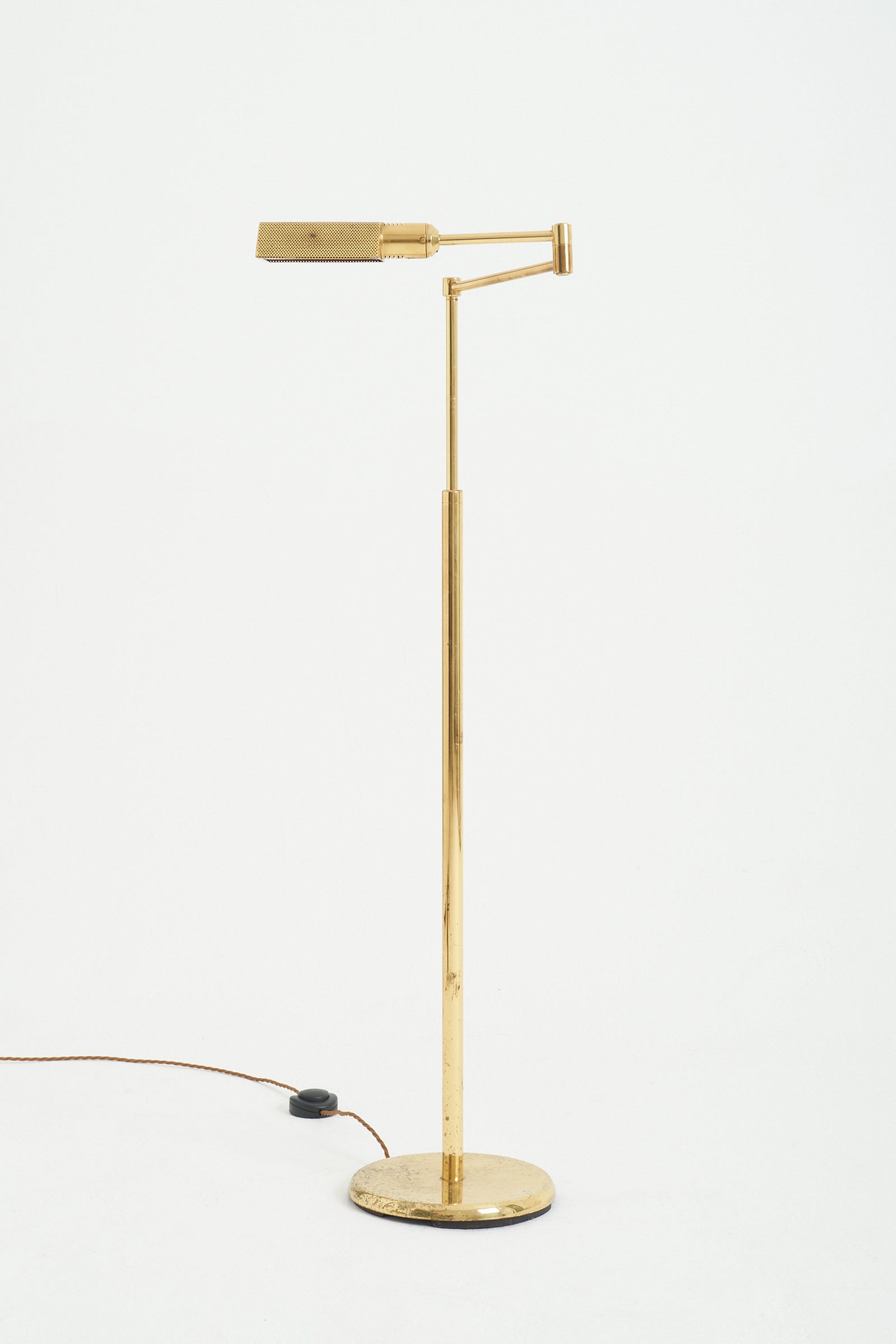6962- Brass Reading Floor Lamp