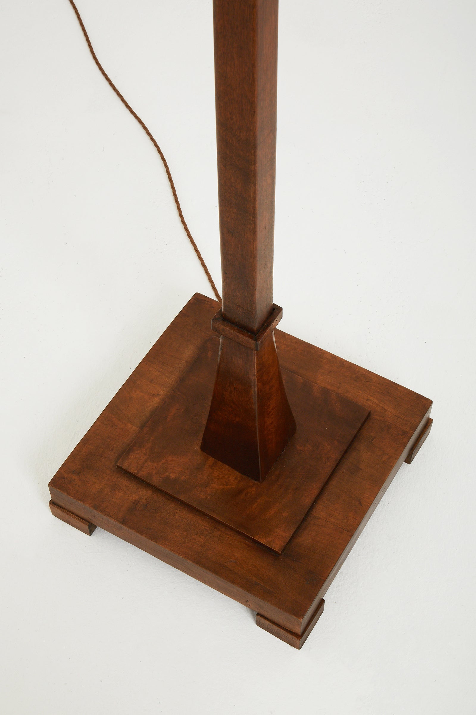 Art Deco Walnut Floor Lamp
