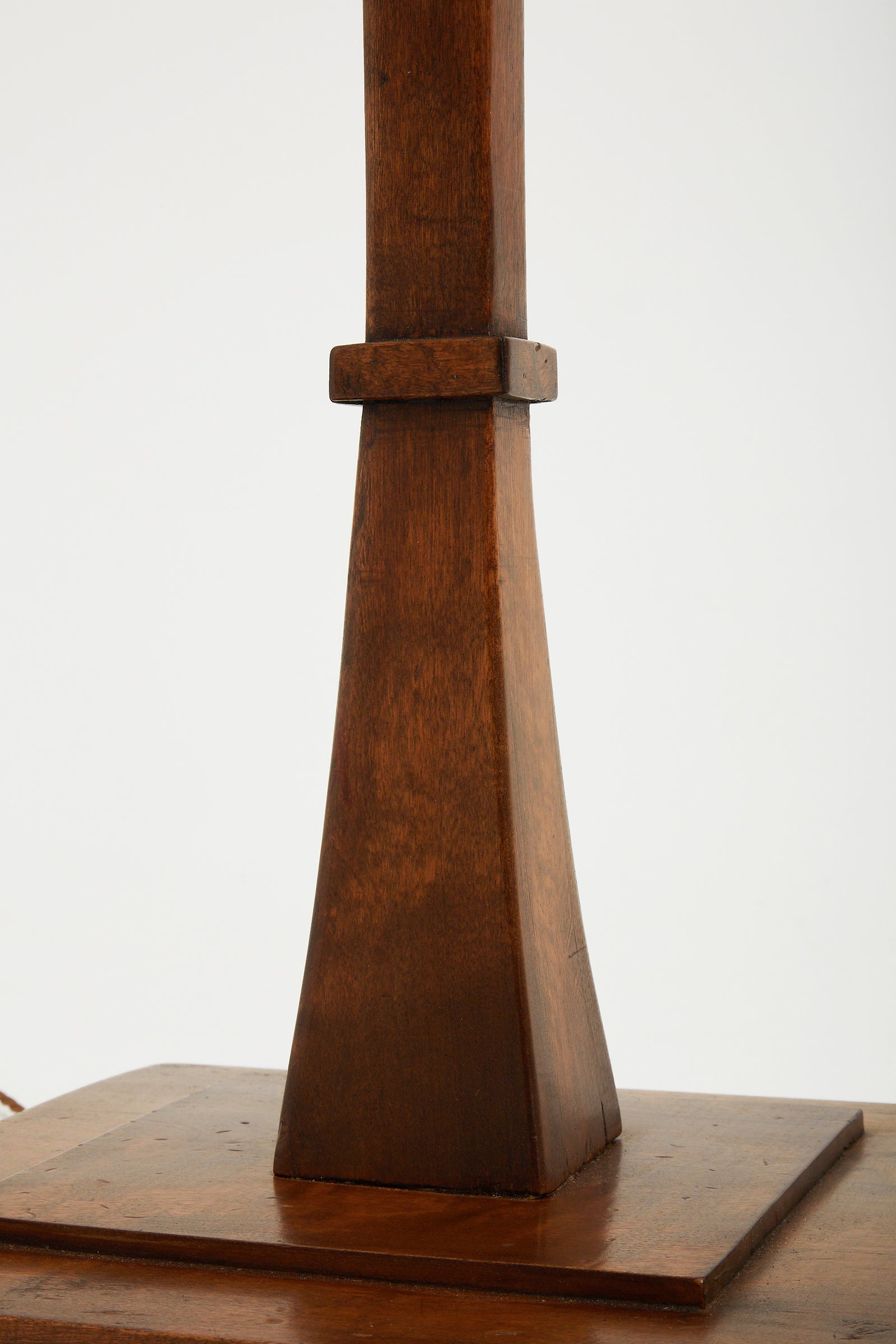 Art Deco Walnut Floor Lamp