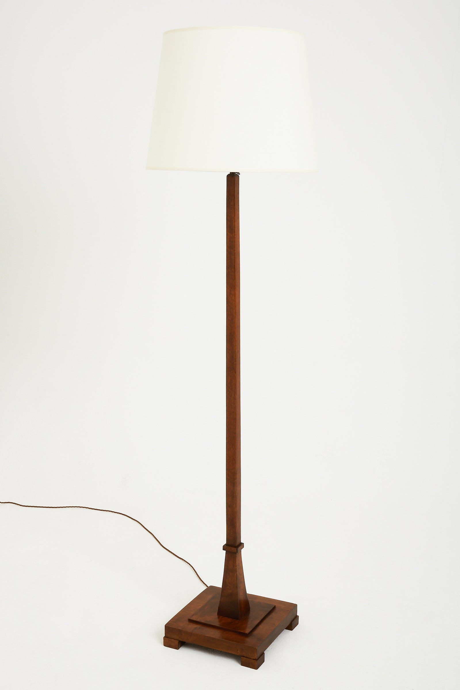 7059- Art Deco Walnut Floor Lamp