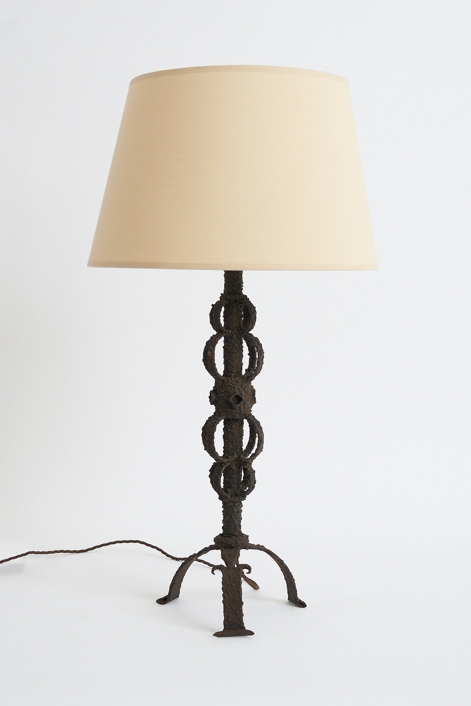 Brutalist Iron Table Lamp