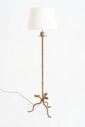 7136- Gilt Iron Floor Lamp with Satyrs