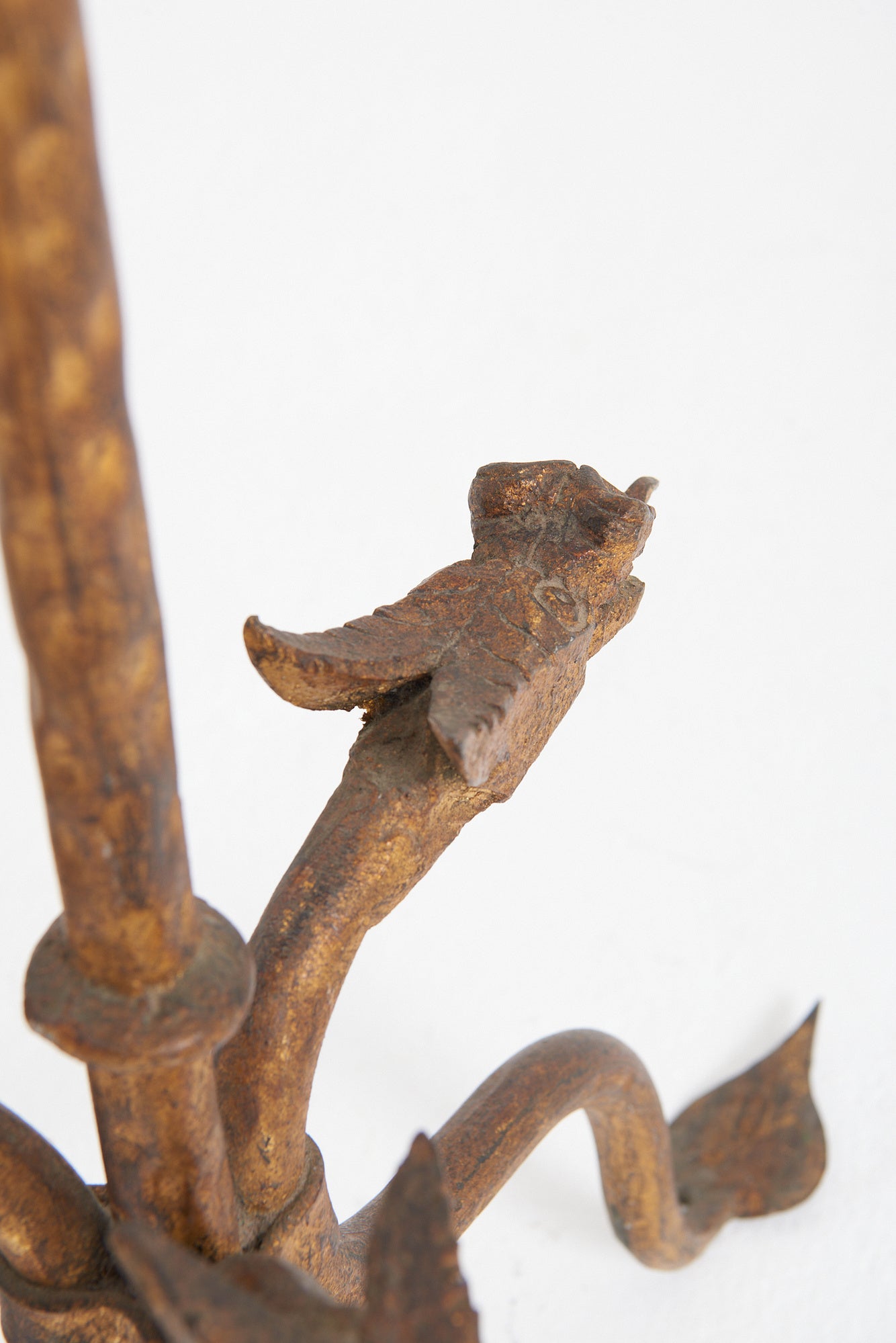 Gilt Iron Floor Lamp with Satyrs