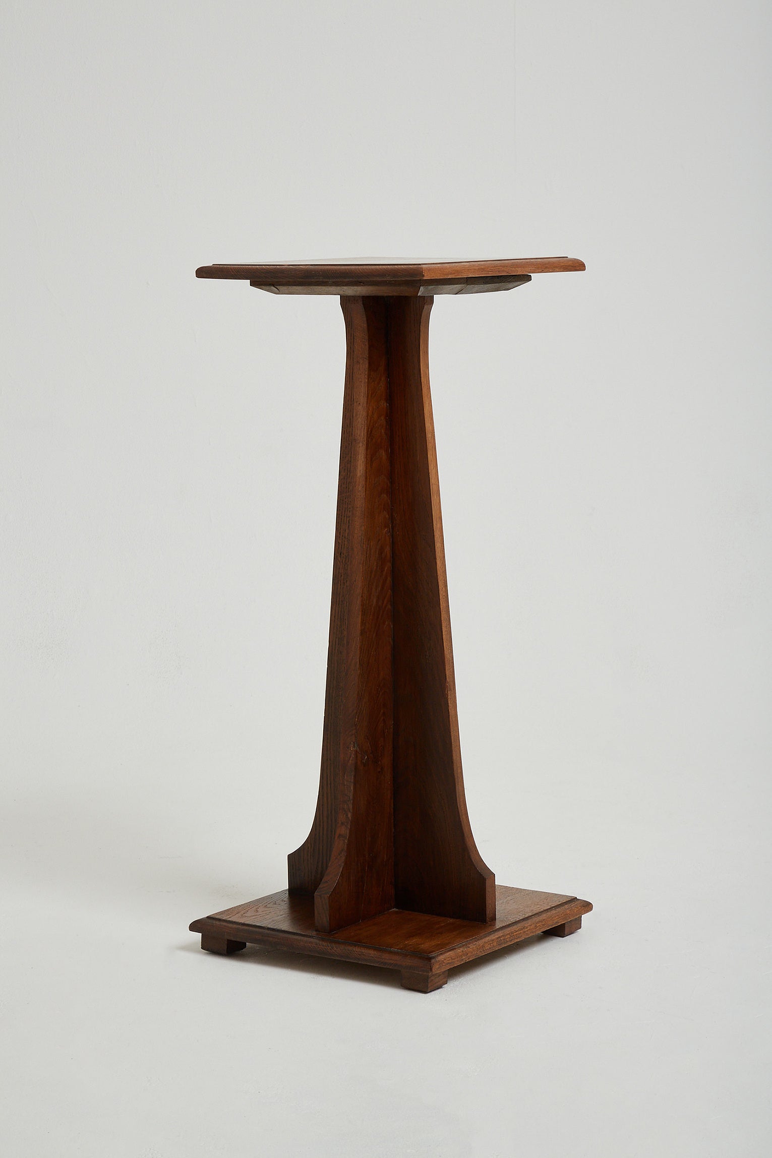 Arts & Craft Oak Pedestal
