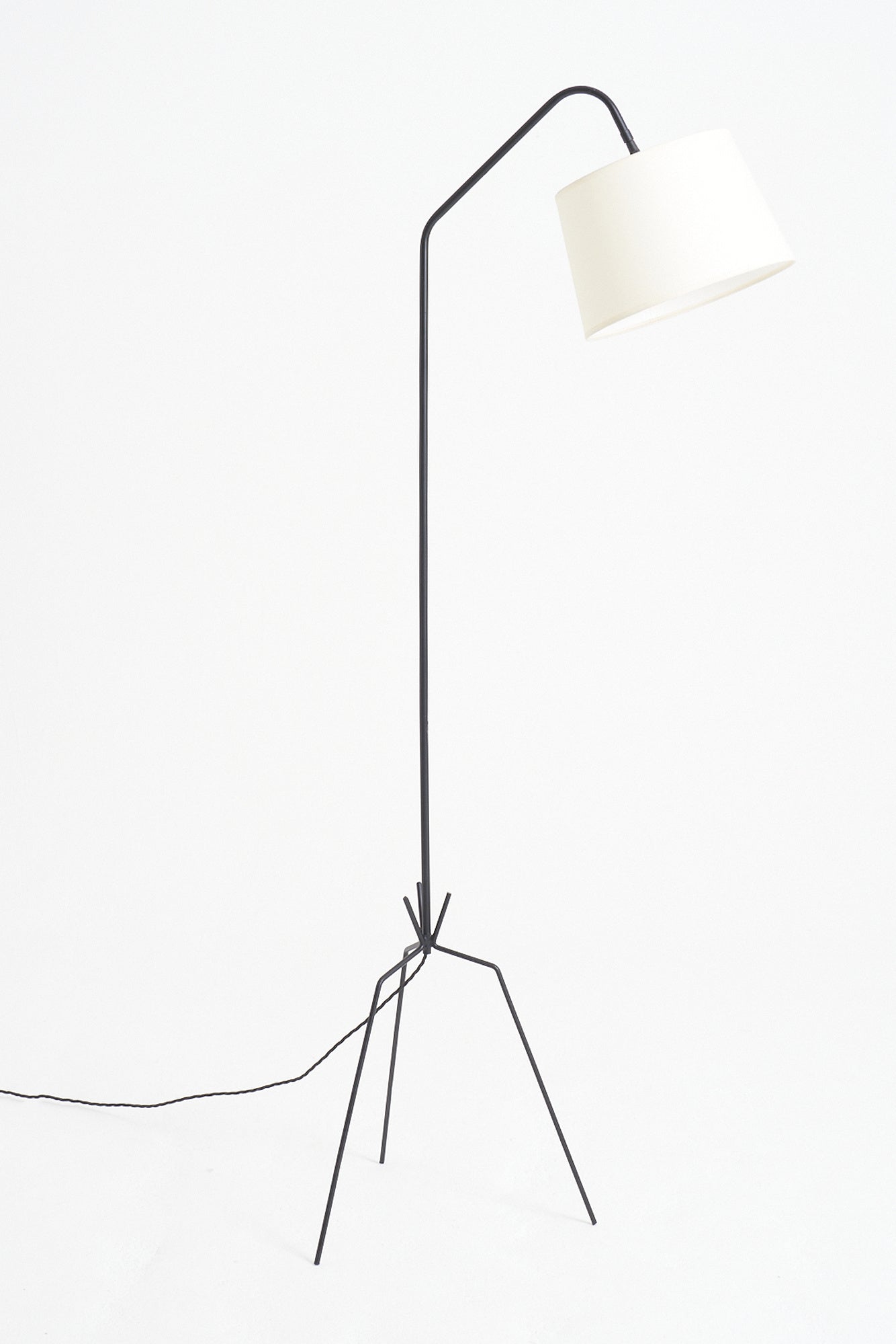 7170- Mid-Century Black Floor Lamp