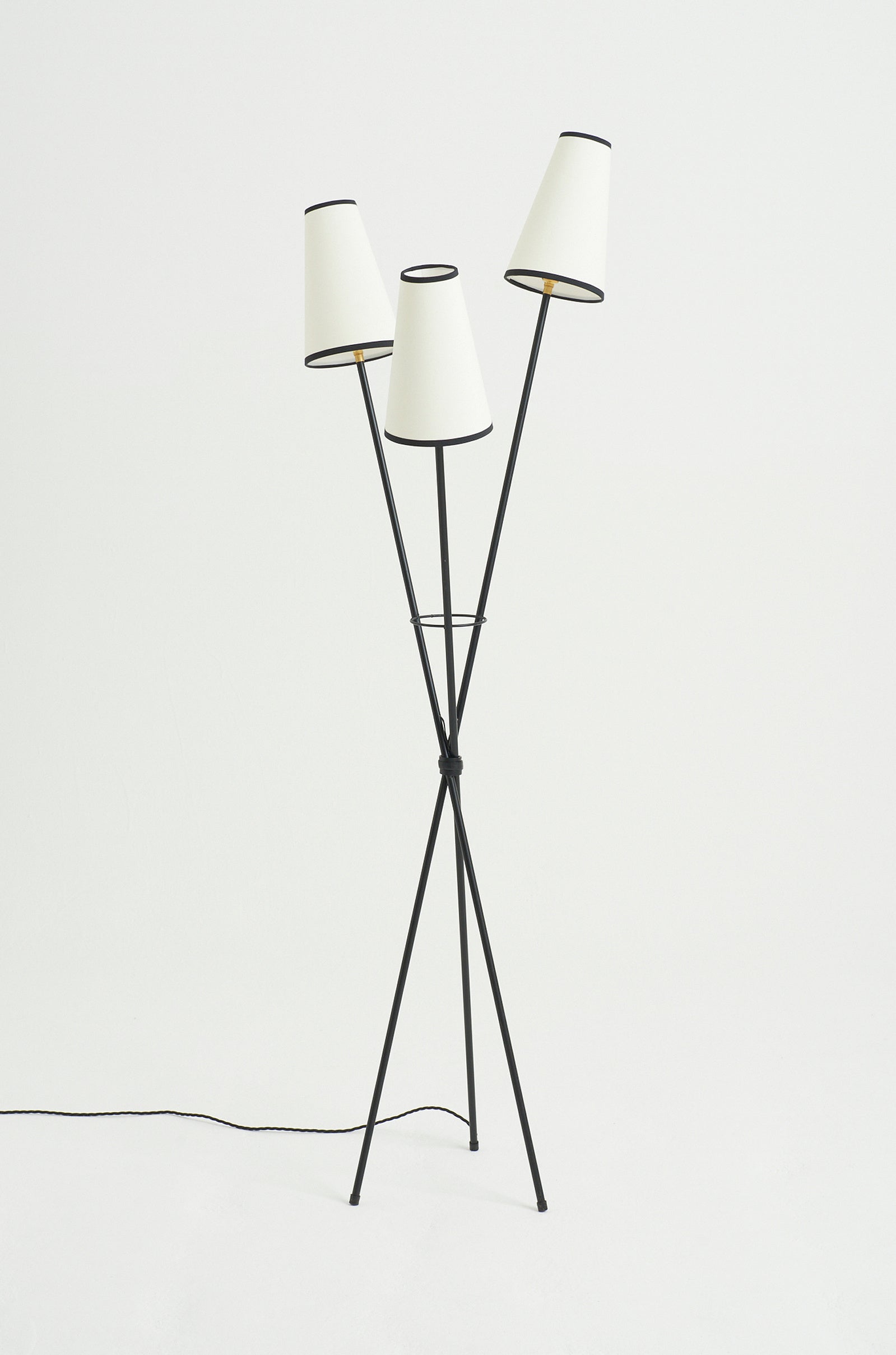 7182- Mid-Century Three-Arm Floor Lamp