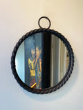7353- Mid-Century Round Mirror