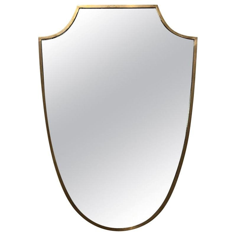 Brass Shield Mirror