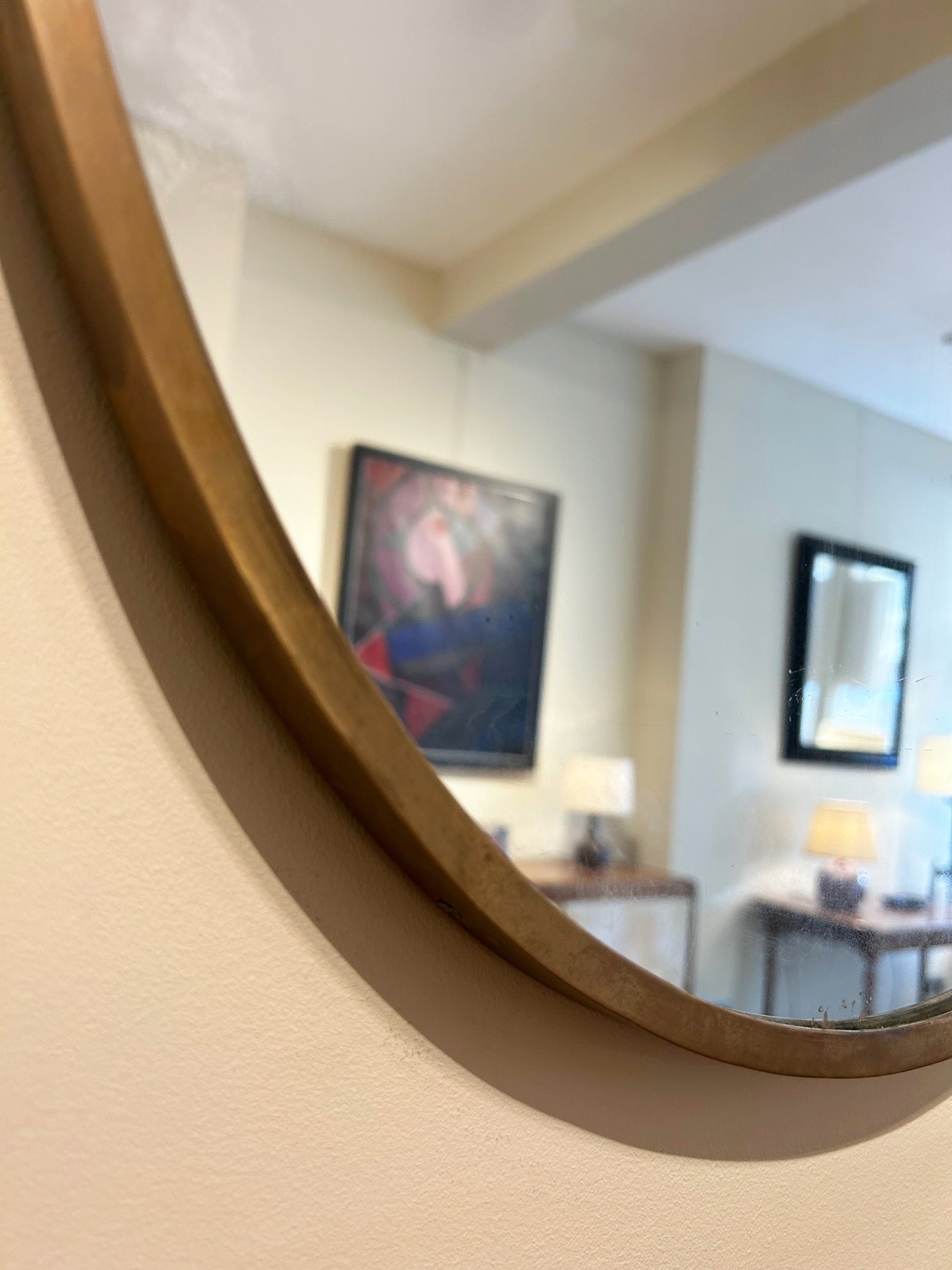 Brass Shield Mirror