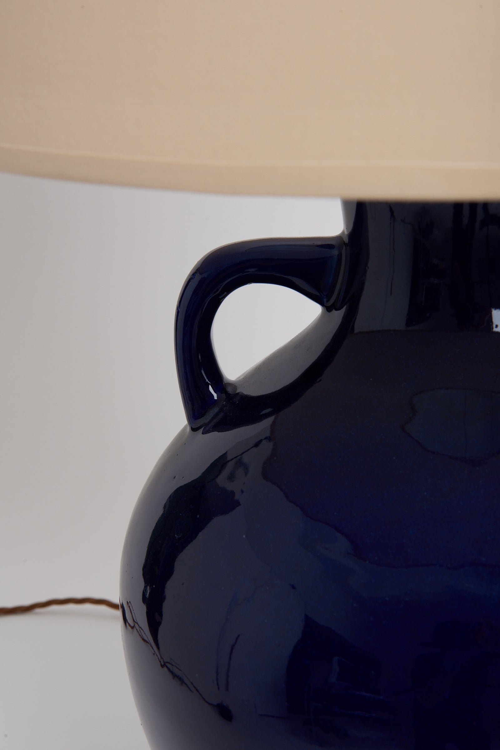 Mid-Century Blue Ceramic Table Lamp