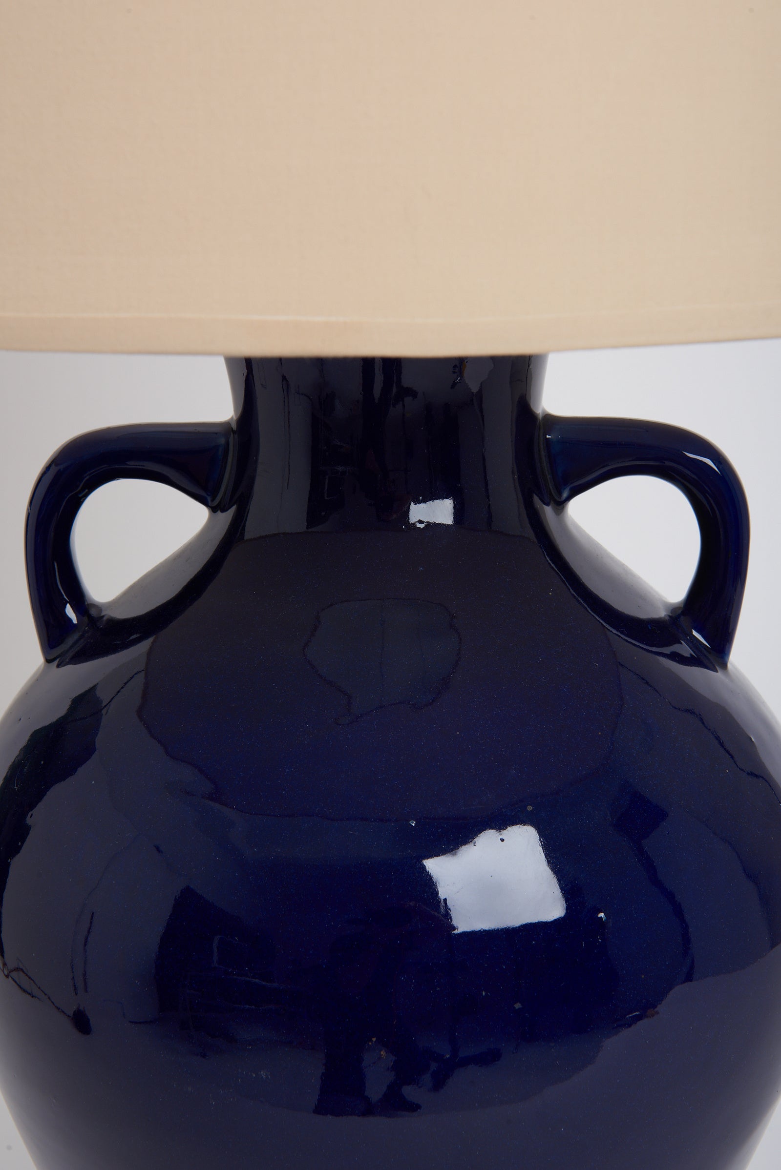 Mid-Century Blue Ceramic Table Lamp