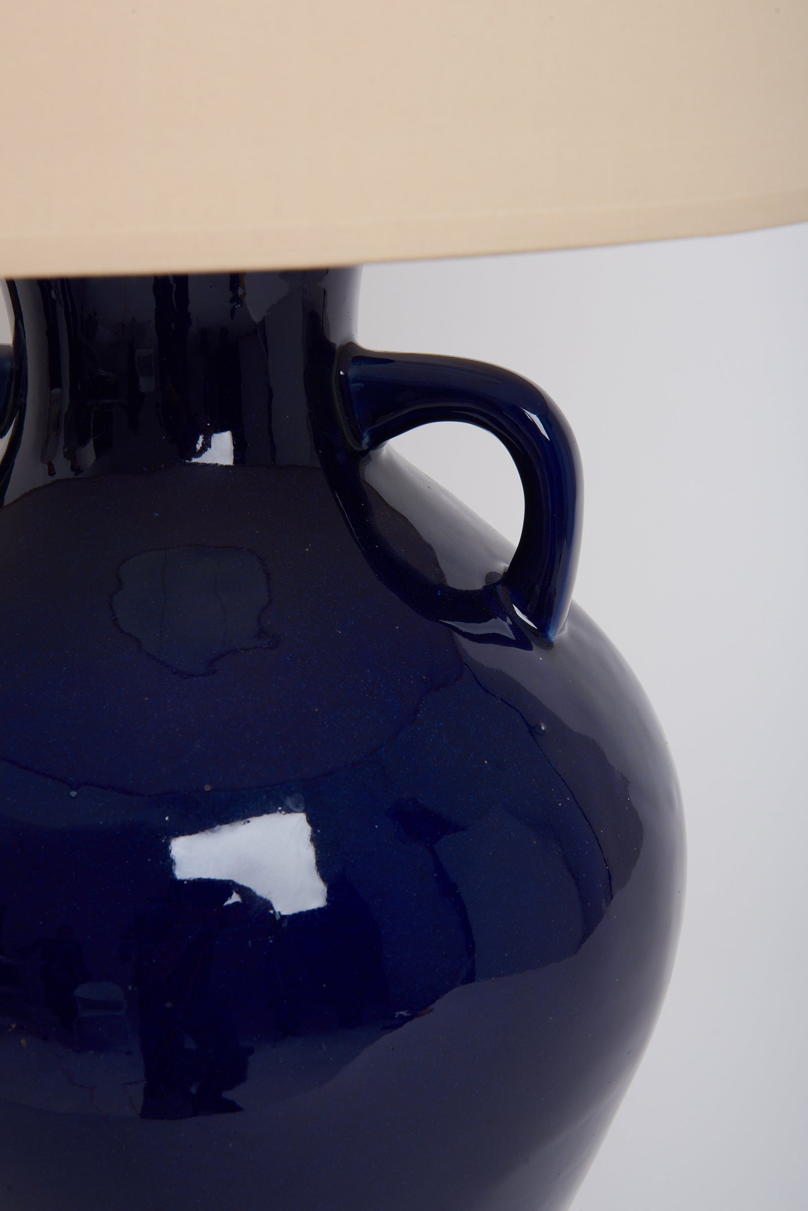 Mid-Century Blue Ceramic Table Lamp