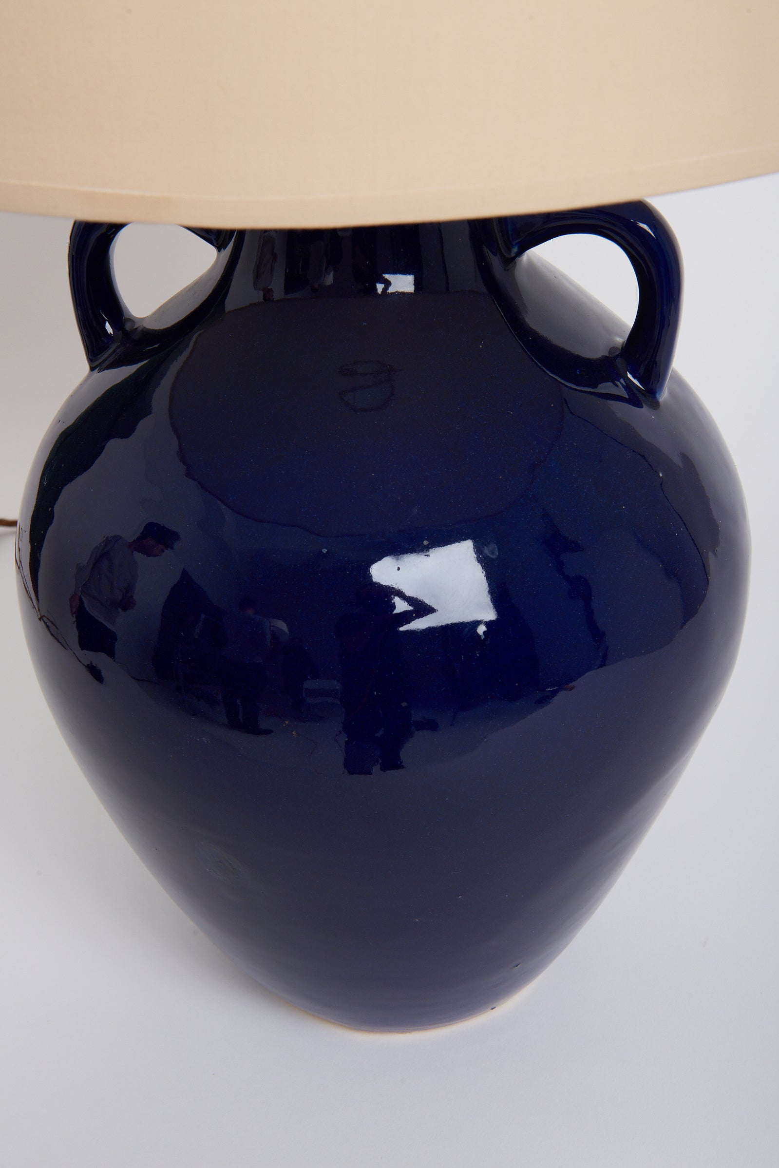 Mid-Century Blue Ceramic Table Lamp