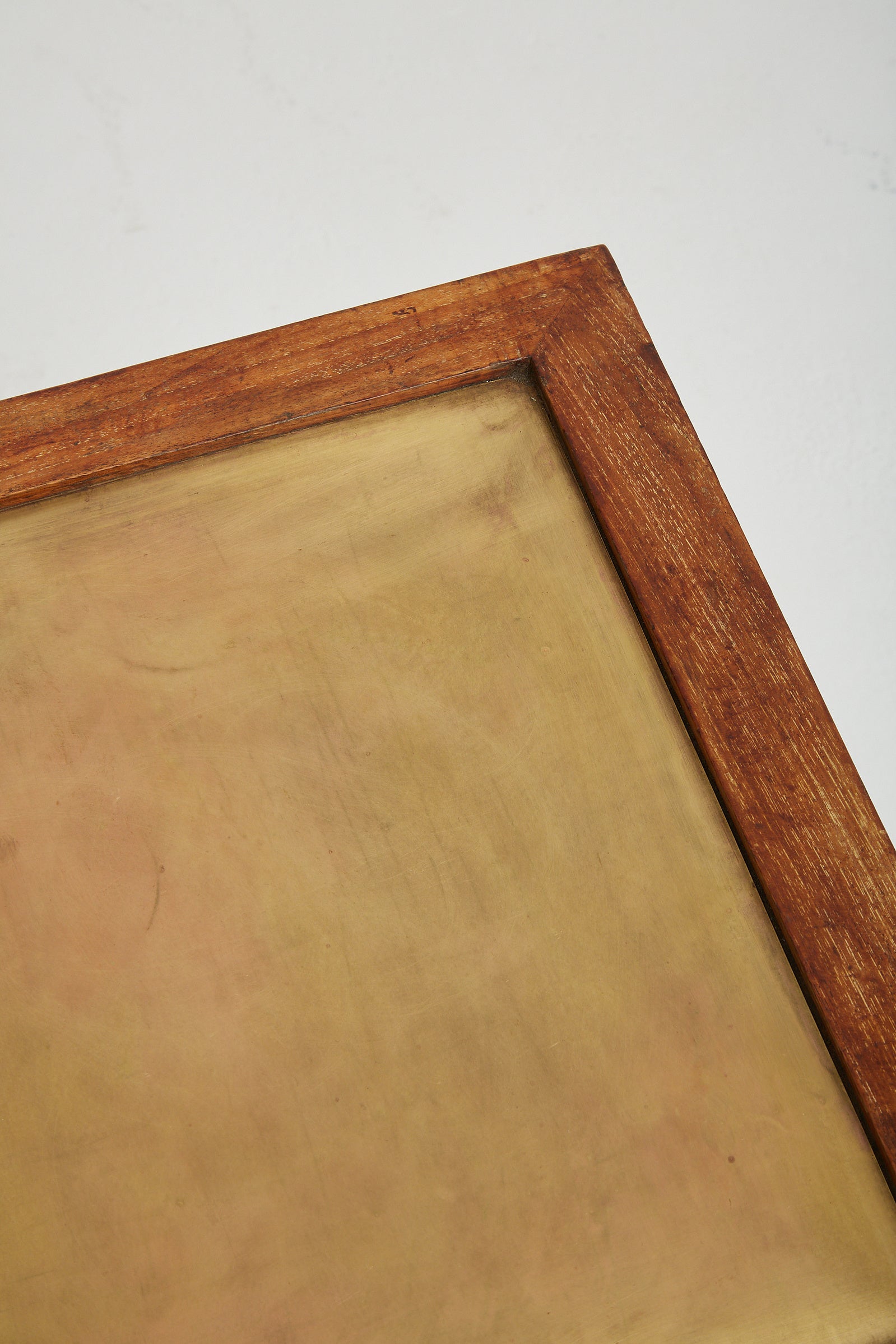 Pair of Limed and Brass Top Side Tables