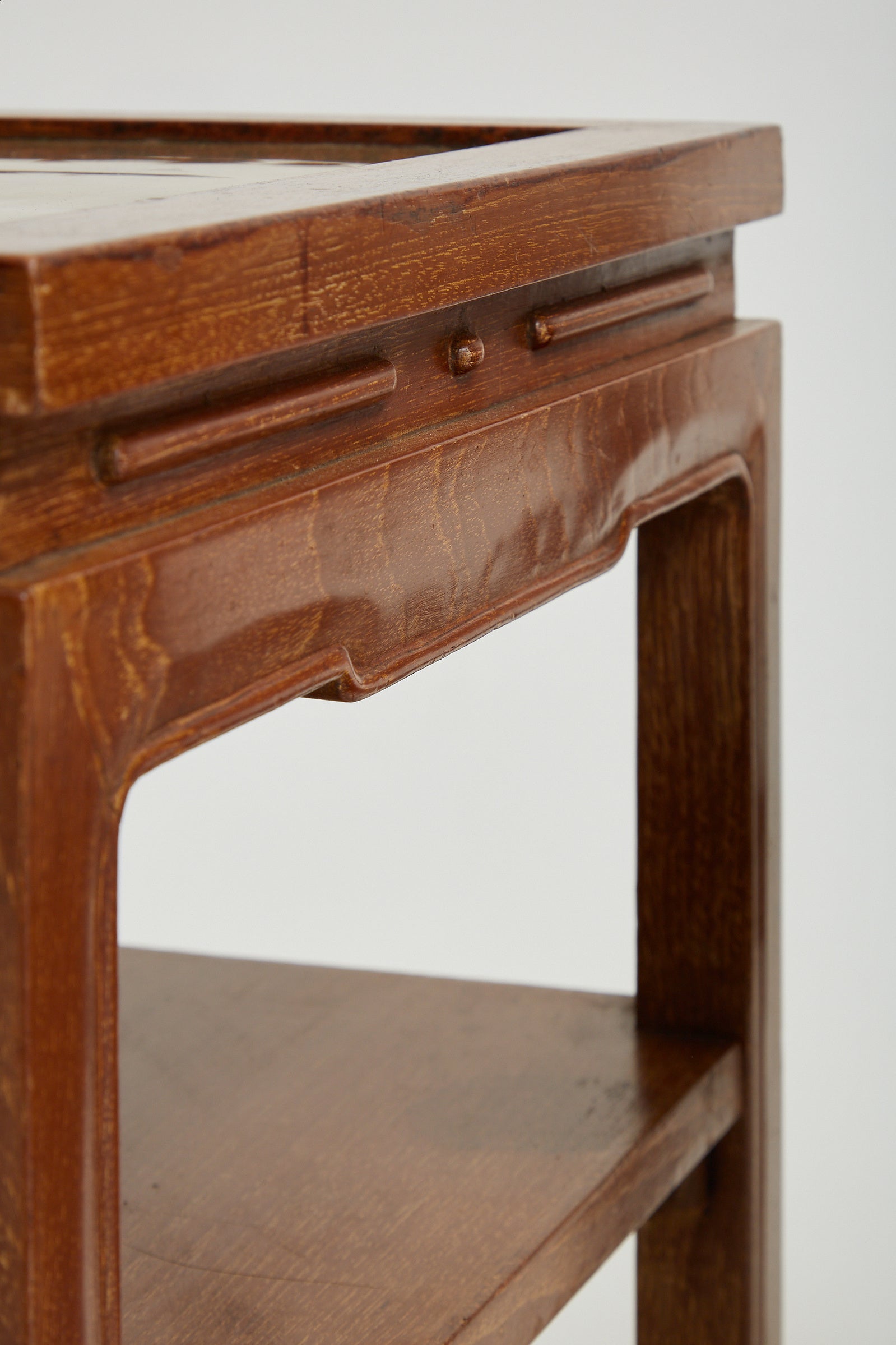 Pair of Limed and Brass Top Side Tables