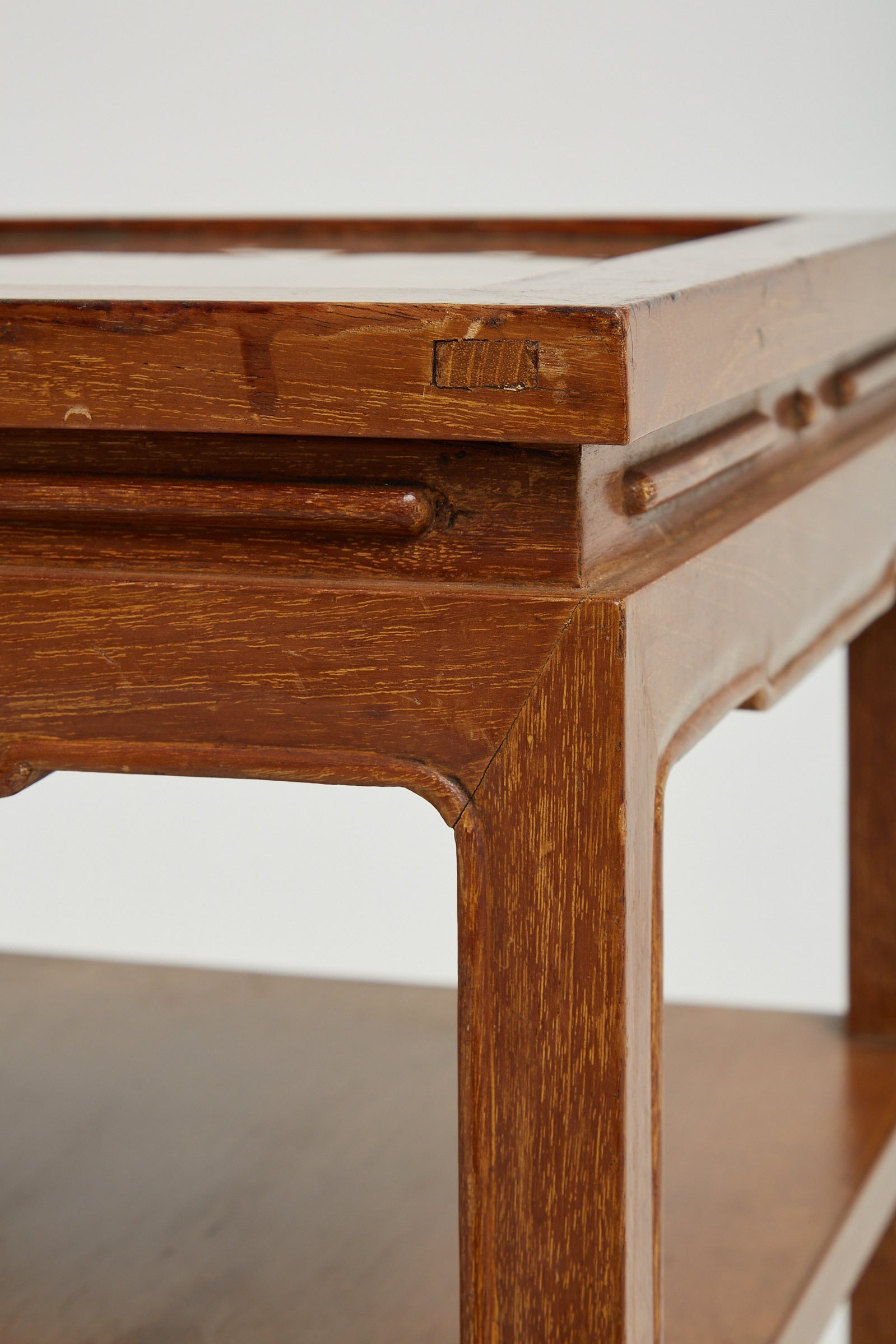 Pair of Limed and Brass Top Side Tables
