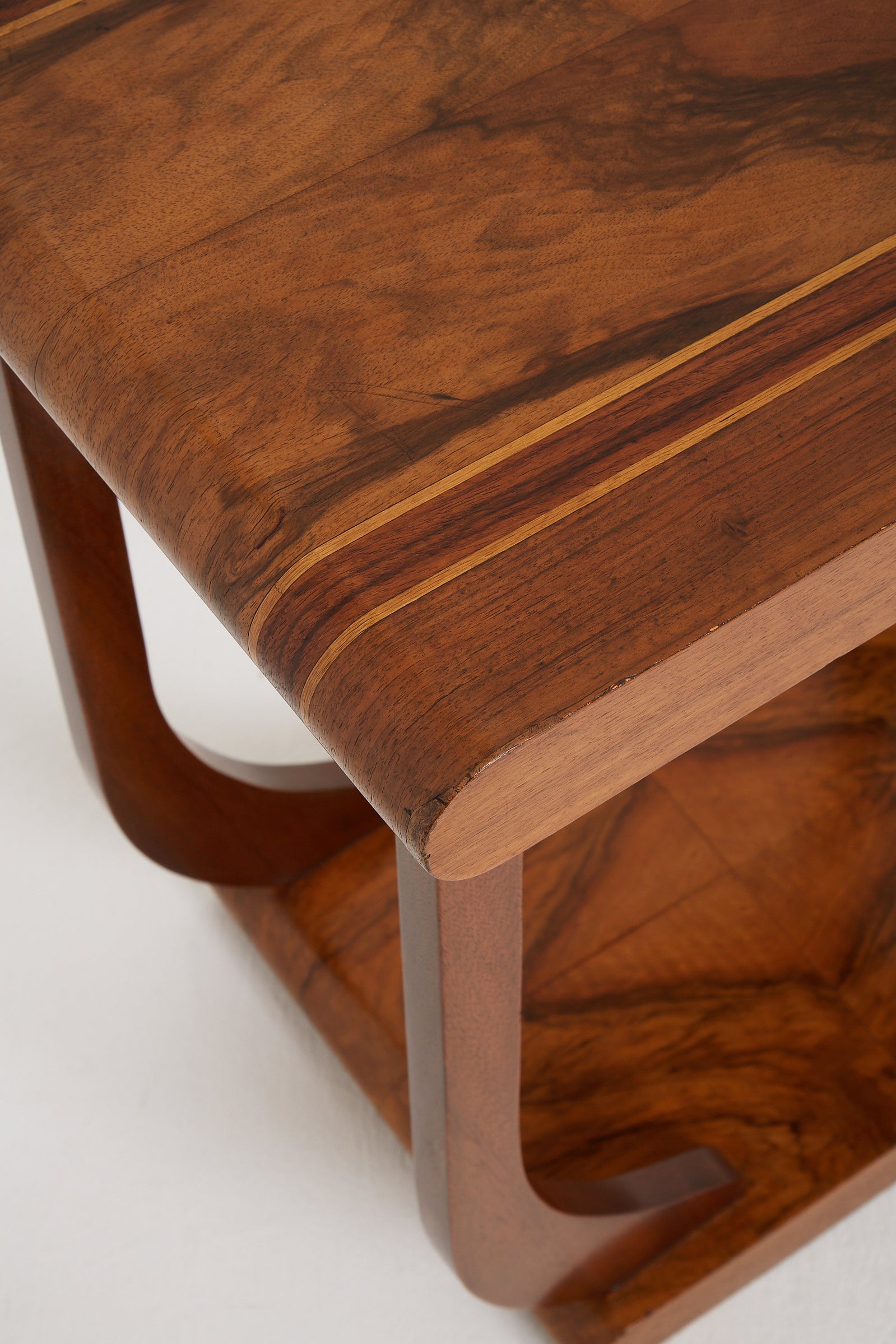 Art Deco Walnut Side Table