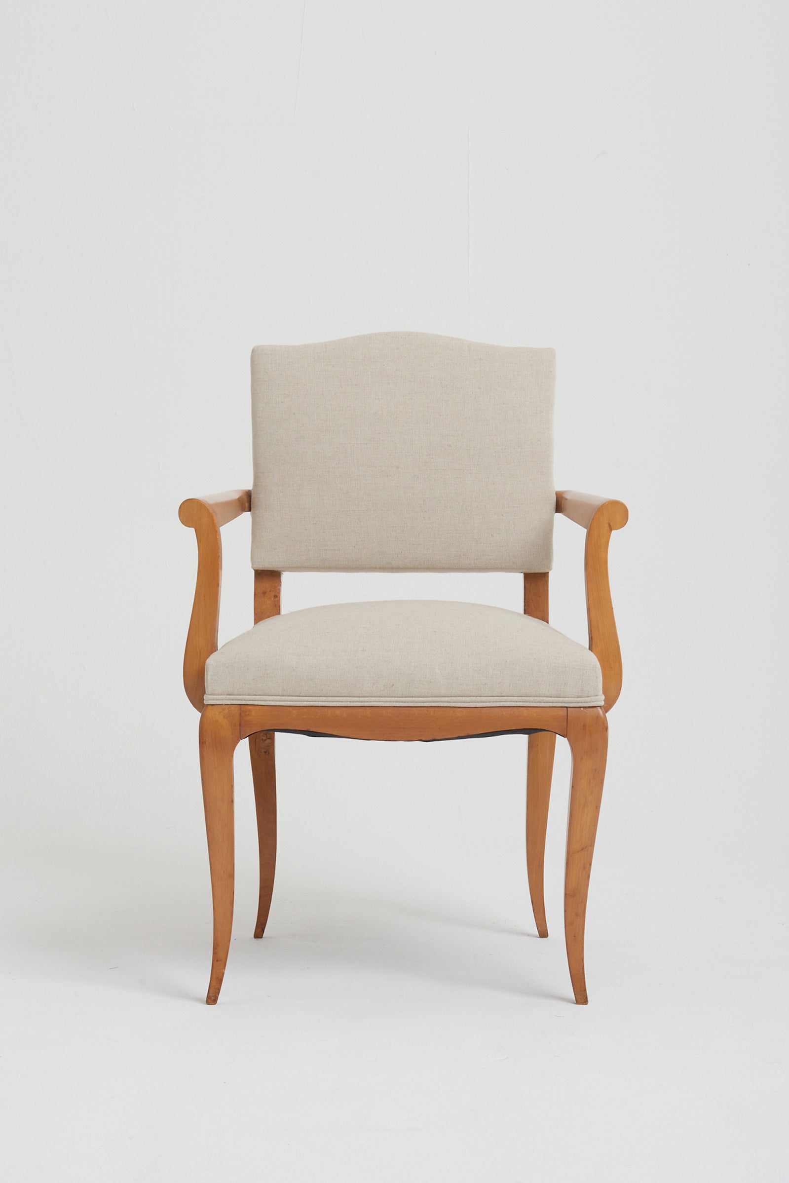 Pair of Art Deco Sycamore Armchairs att. to René Prou