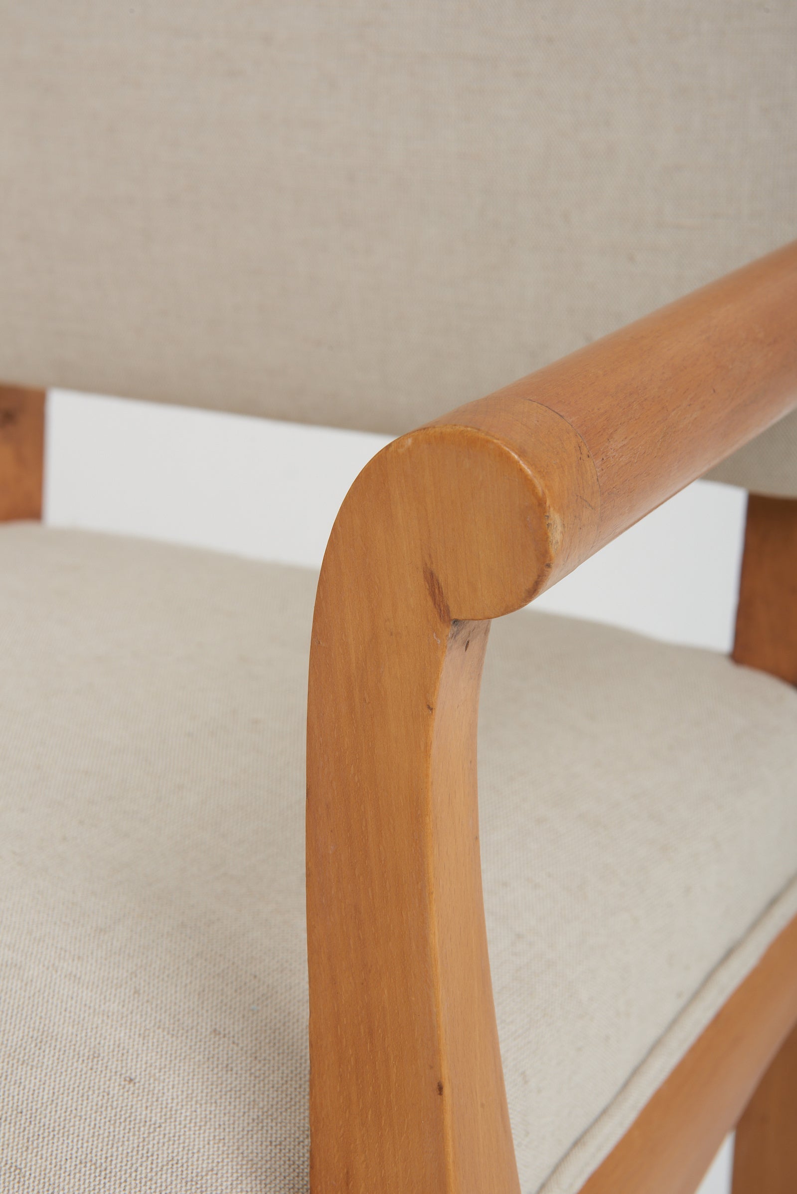 Pair of Art Deco Sycamore Armchairs att. to René Prou