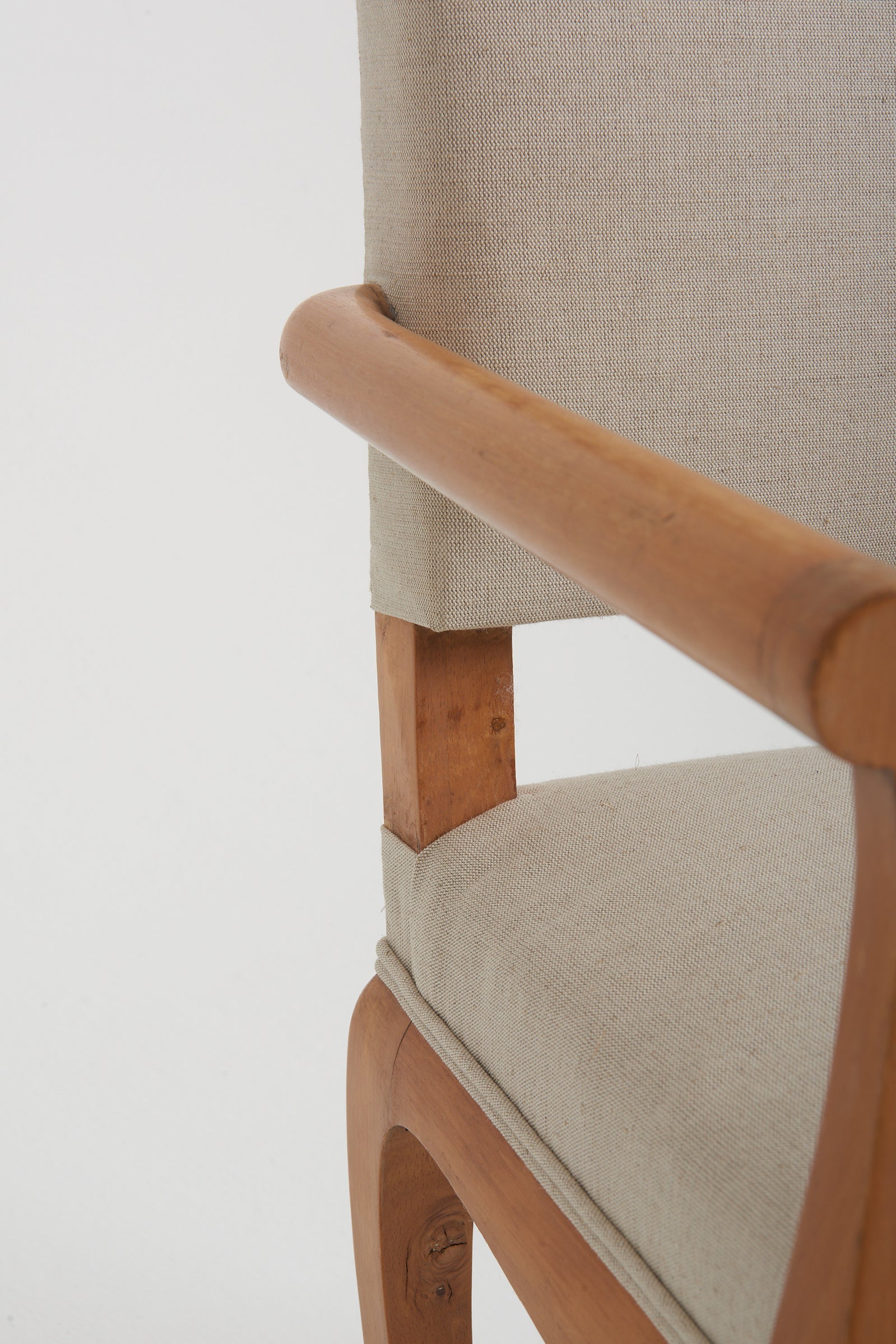Pair of Art Deco Sycamore Armchairs att. to René Prou
