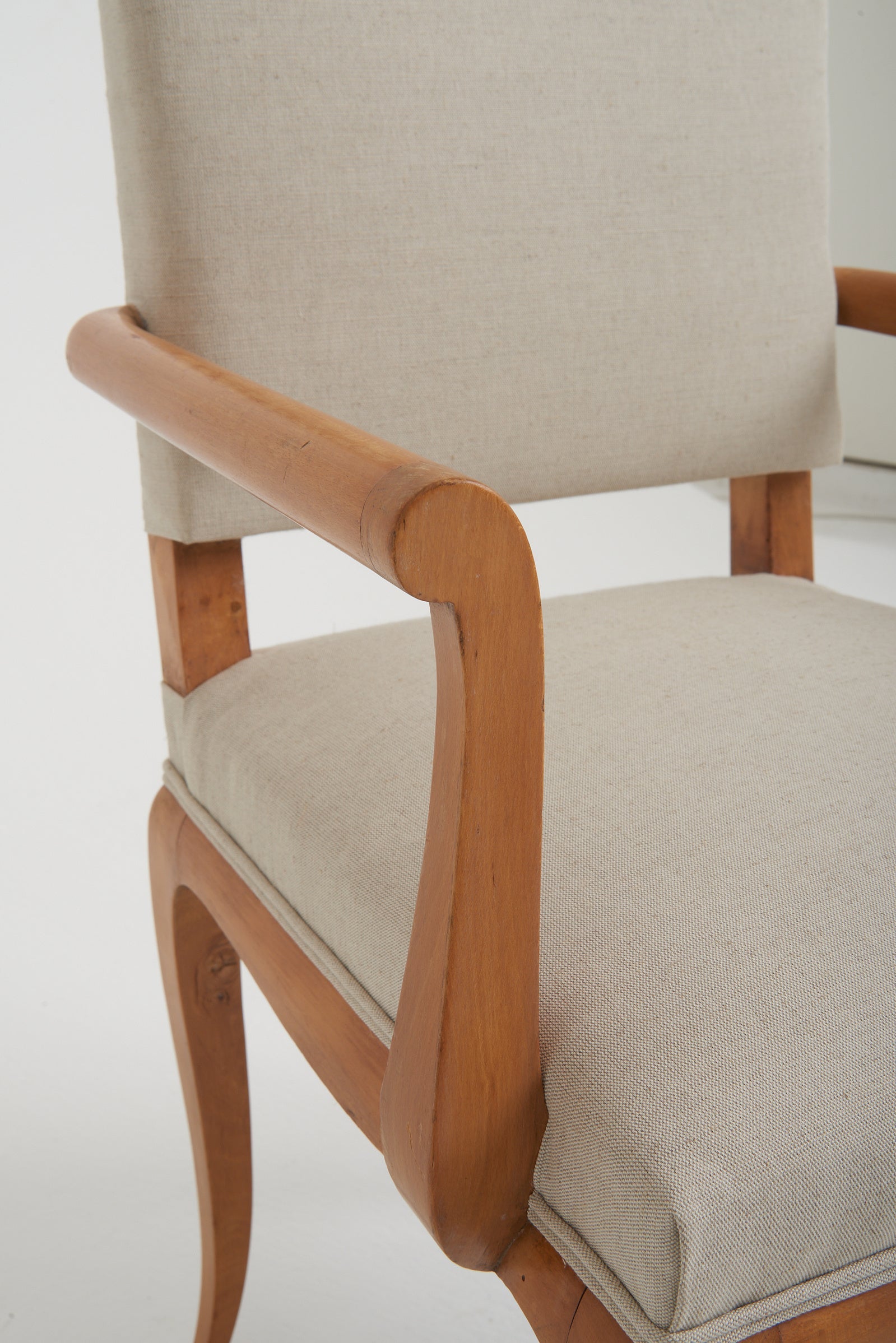 Pair of Art Deco Sycamore Armchairs att. to René Prou