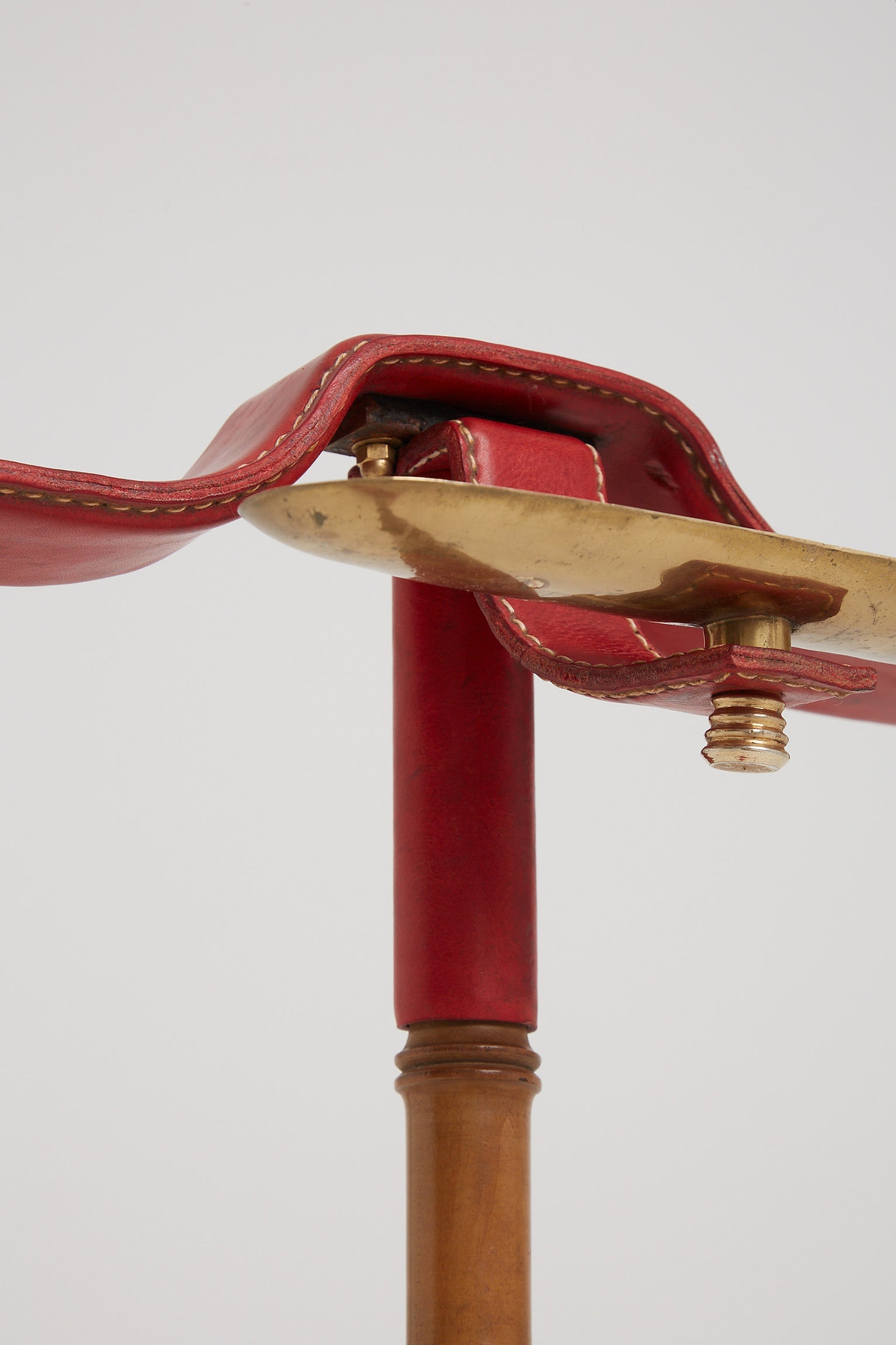 Red Leather Valet by Jacques Adnet (1900-1984)