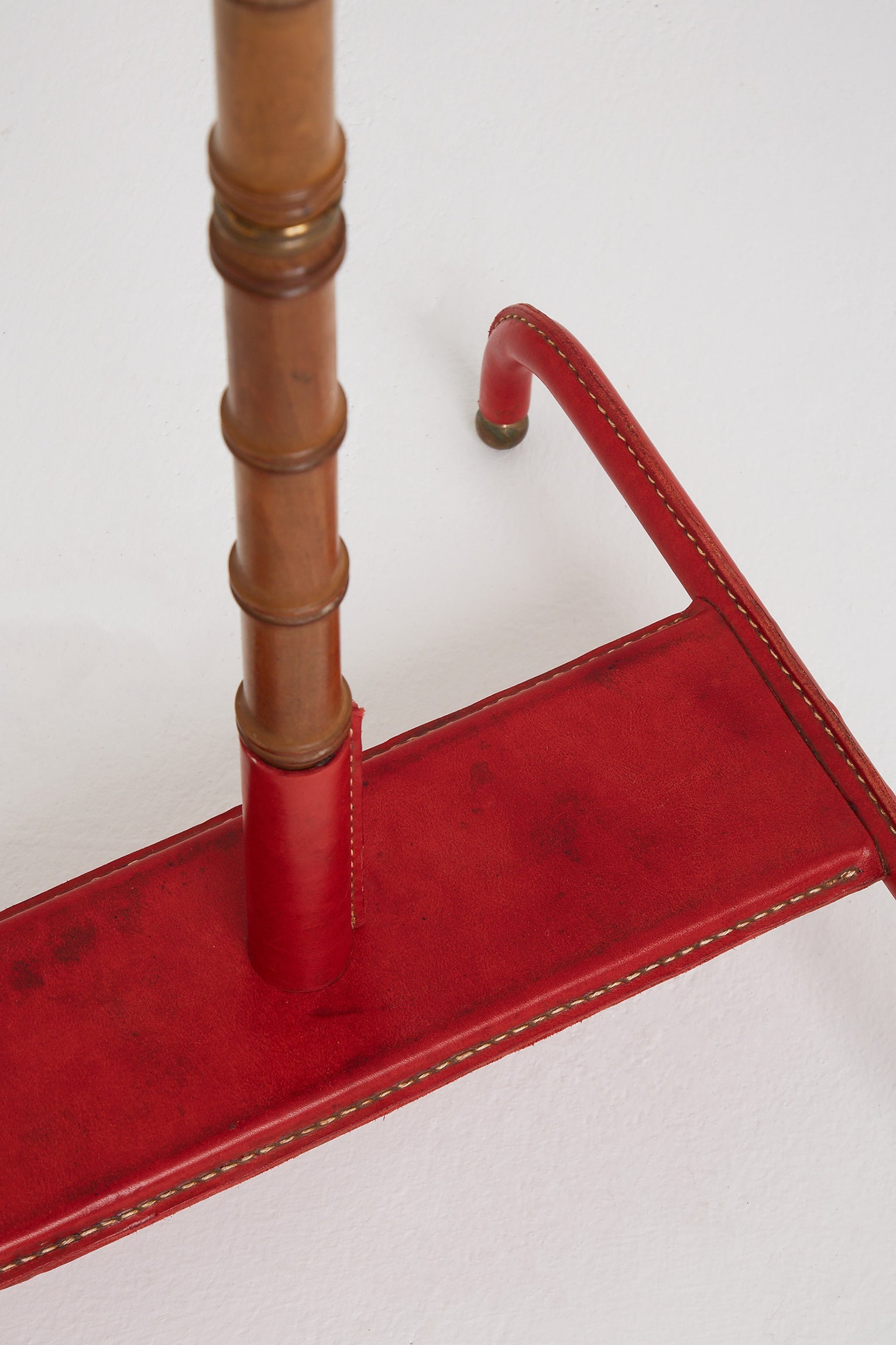 Red Leather Valet by Jacques Adnet (1900-1984)