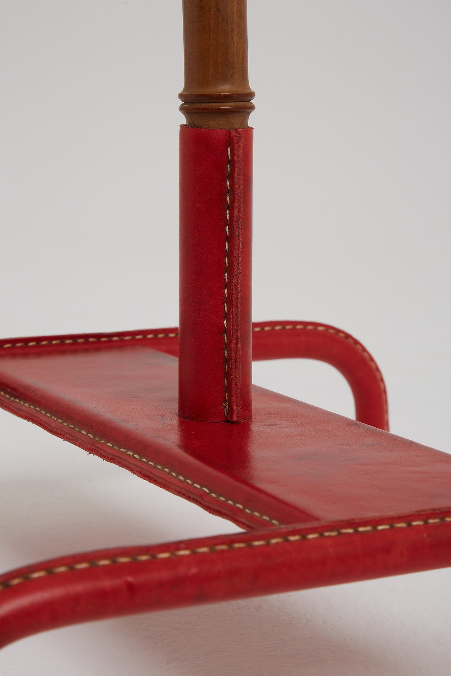 Red Leather Valet by Jacques Adnet (1900-1984)